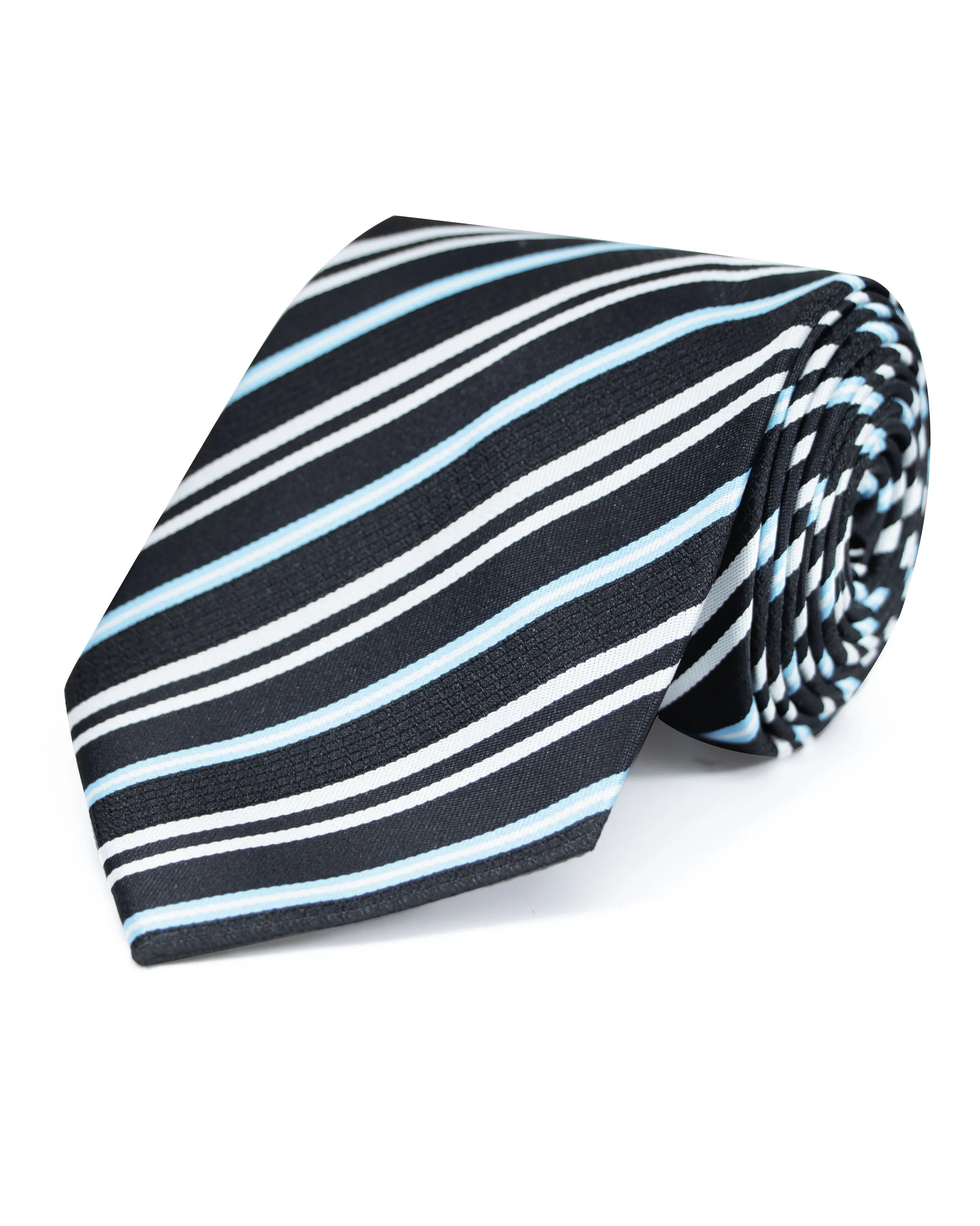 Corbata corcel rayada azul