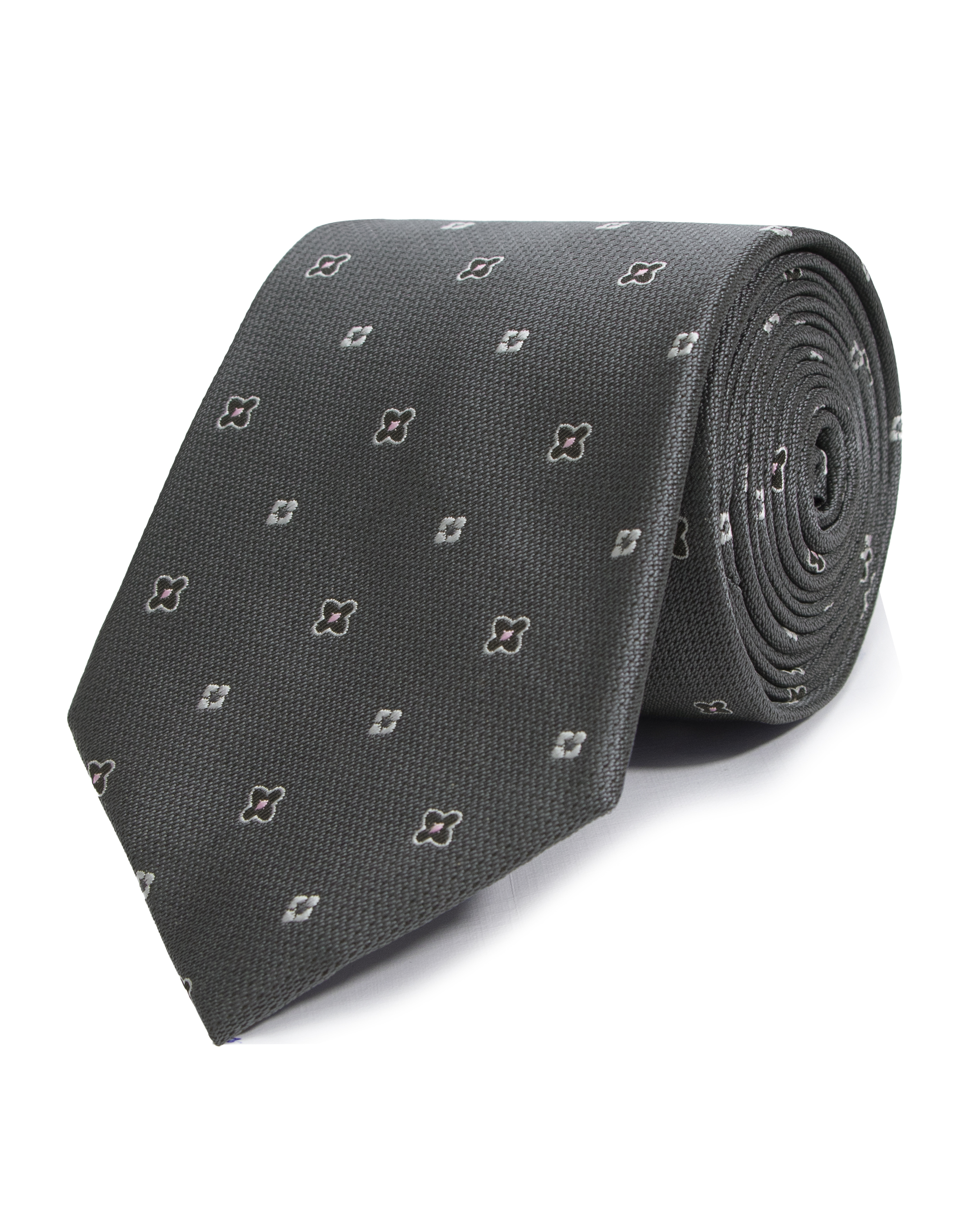 Corbata corcel con diseño gris