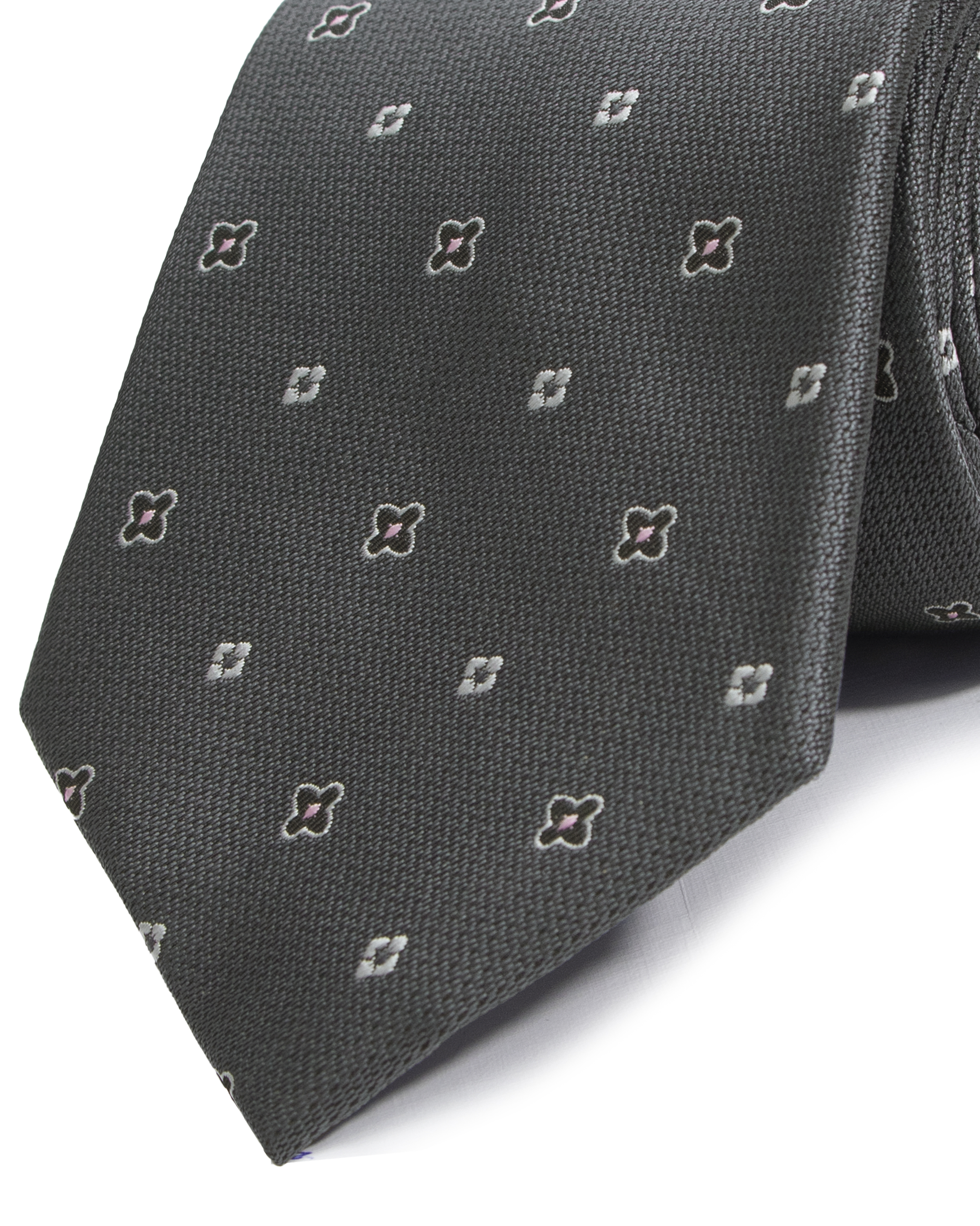Corbata corcel con diseño gris