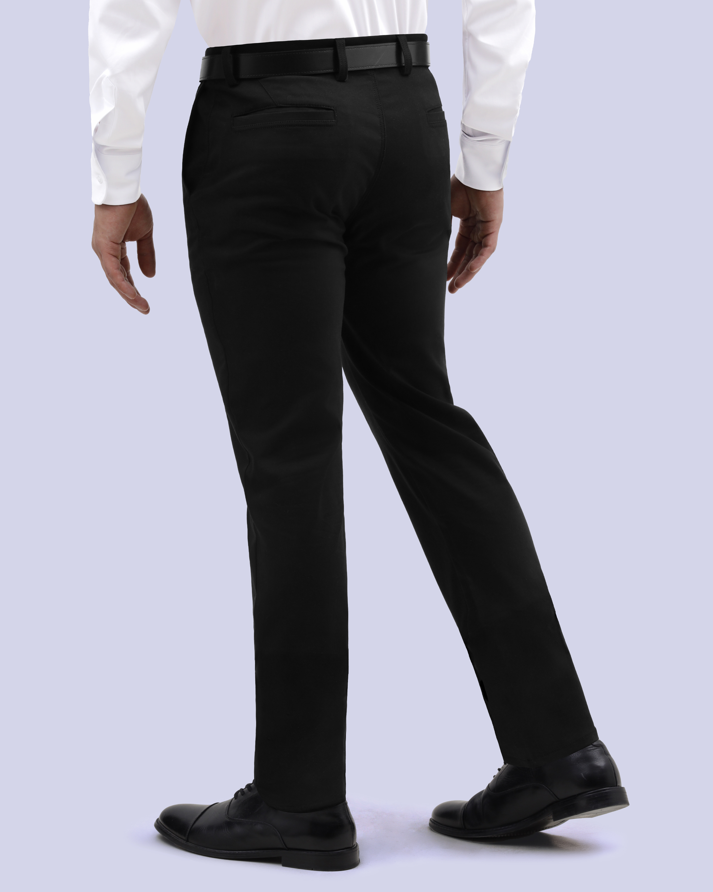 Pantalón casual slim fit negro active flex manhattan