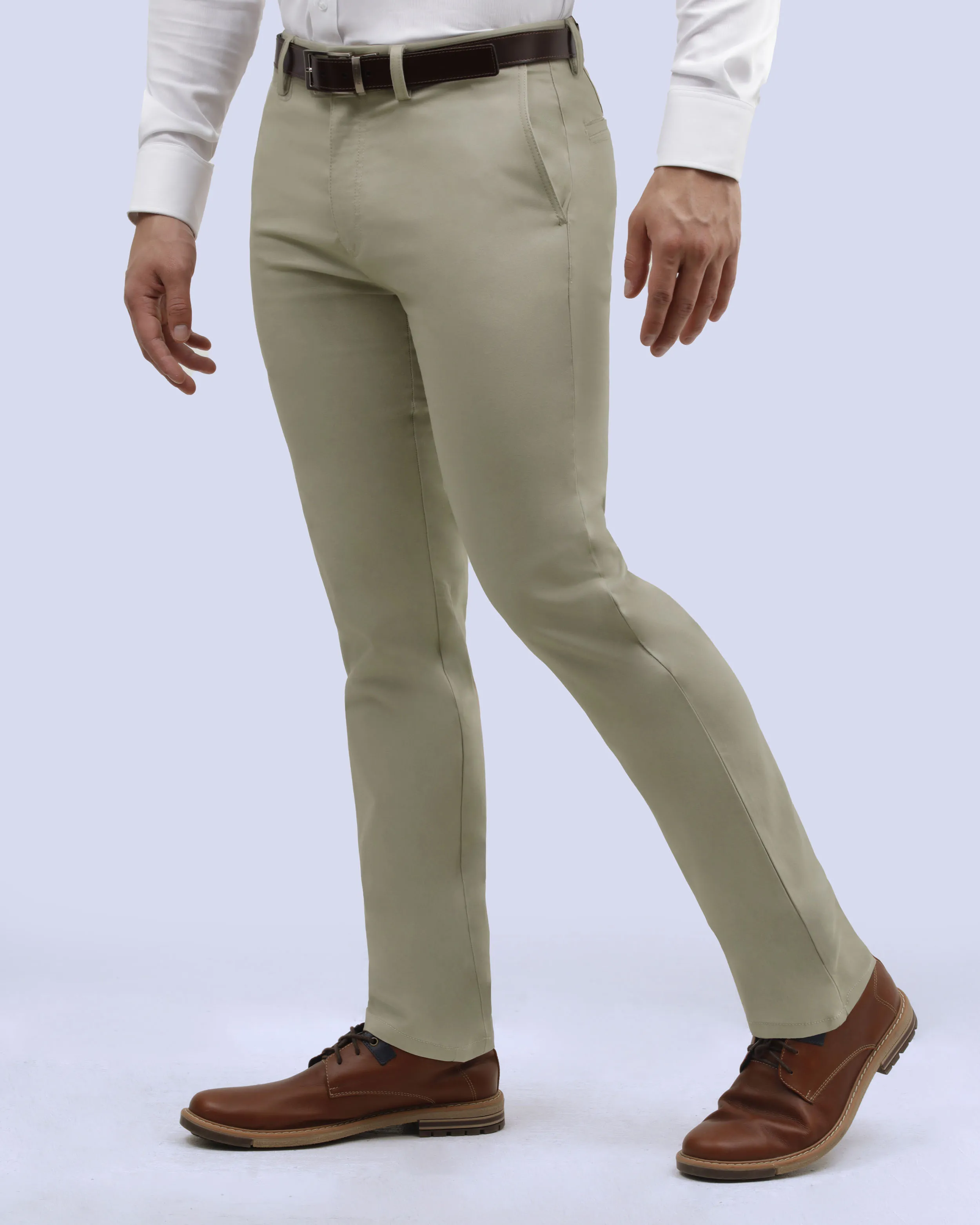 Pantalón casual slim fit beige active flex manhattan