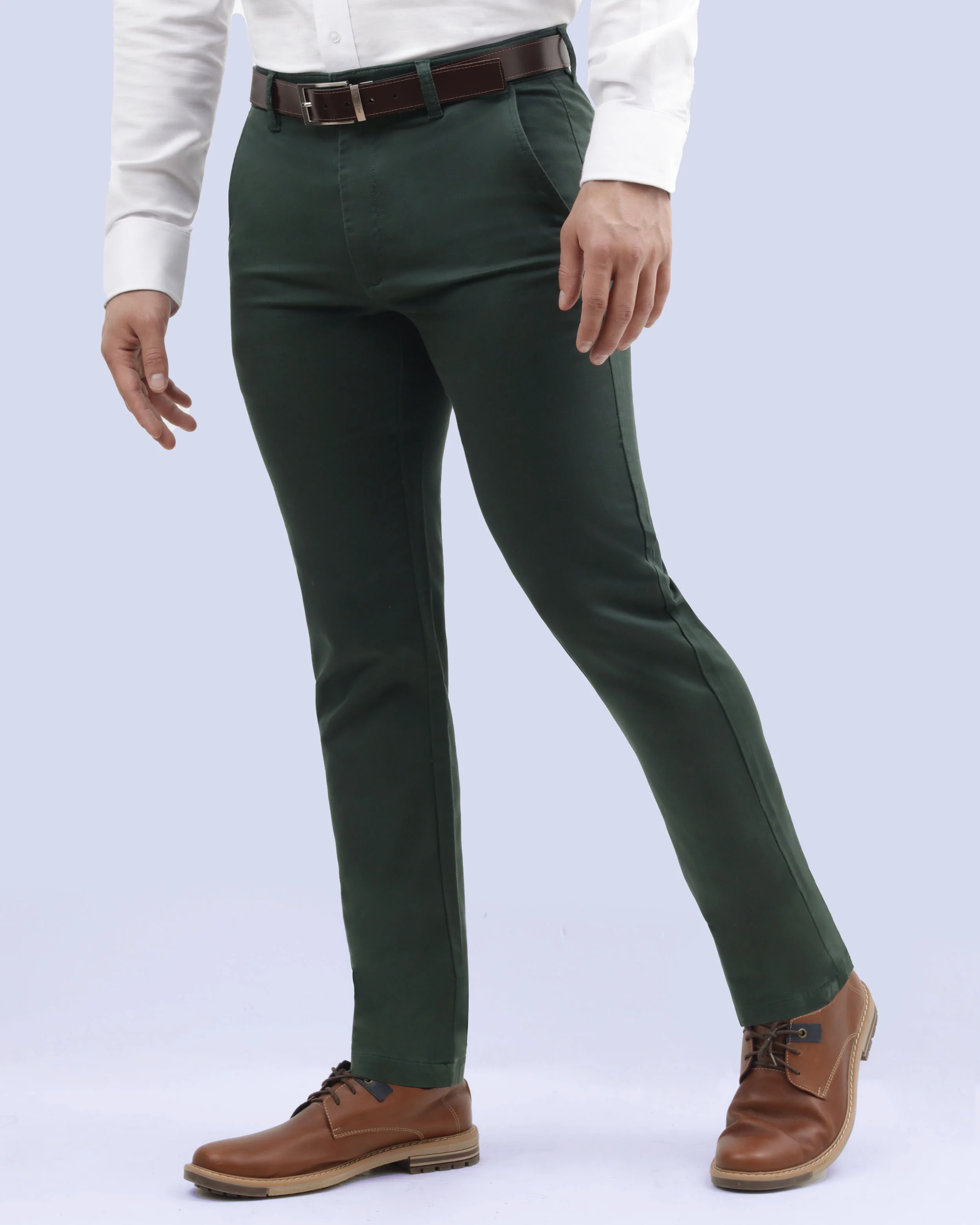 Pantalón casual slim fit verde anywhere chino manhattan