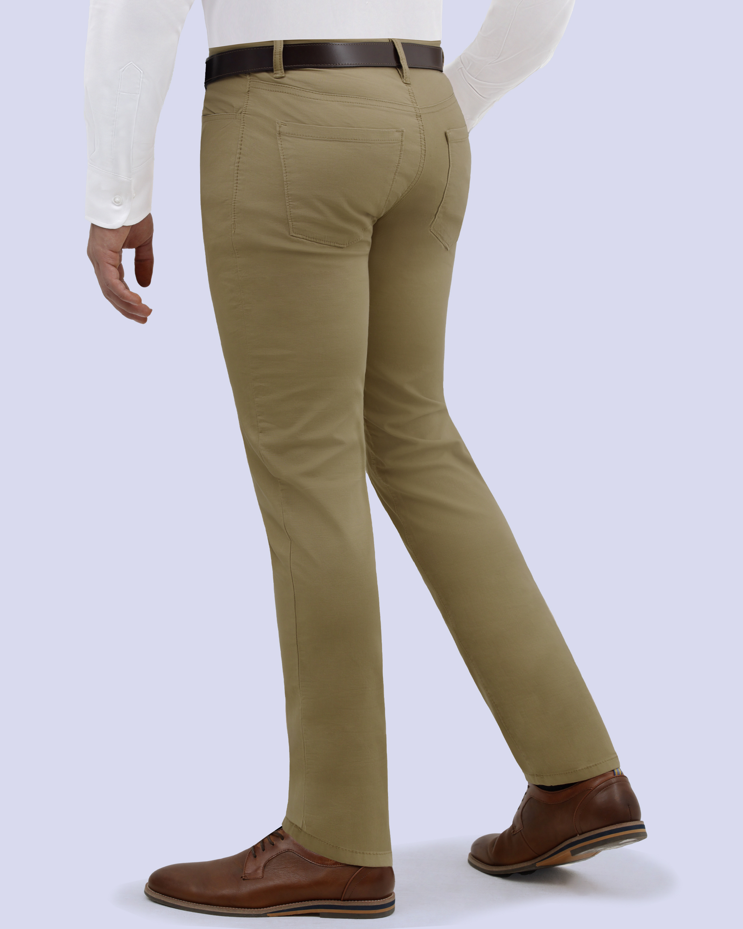 Pantalón casual corduroy 5 pocket beige