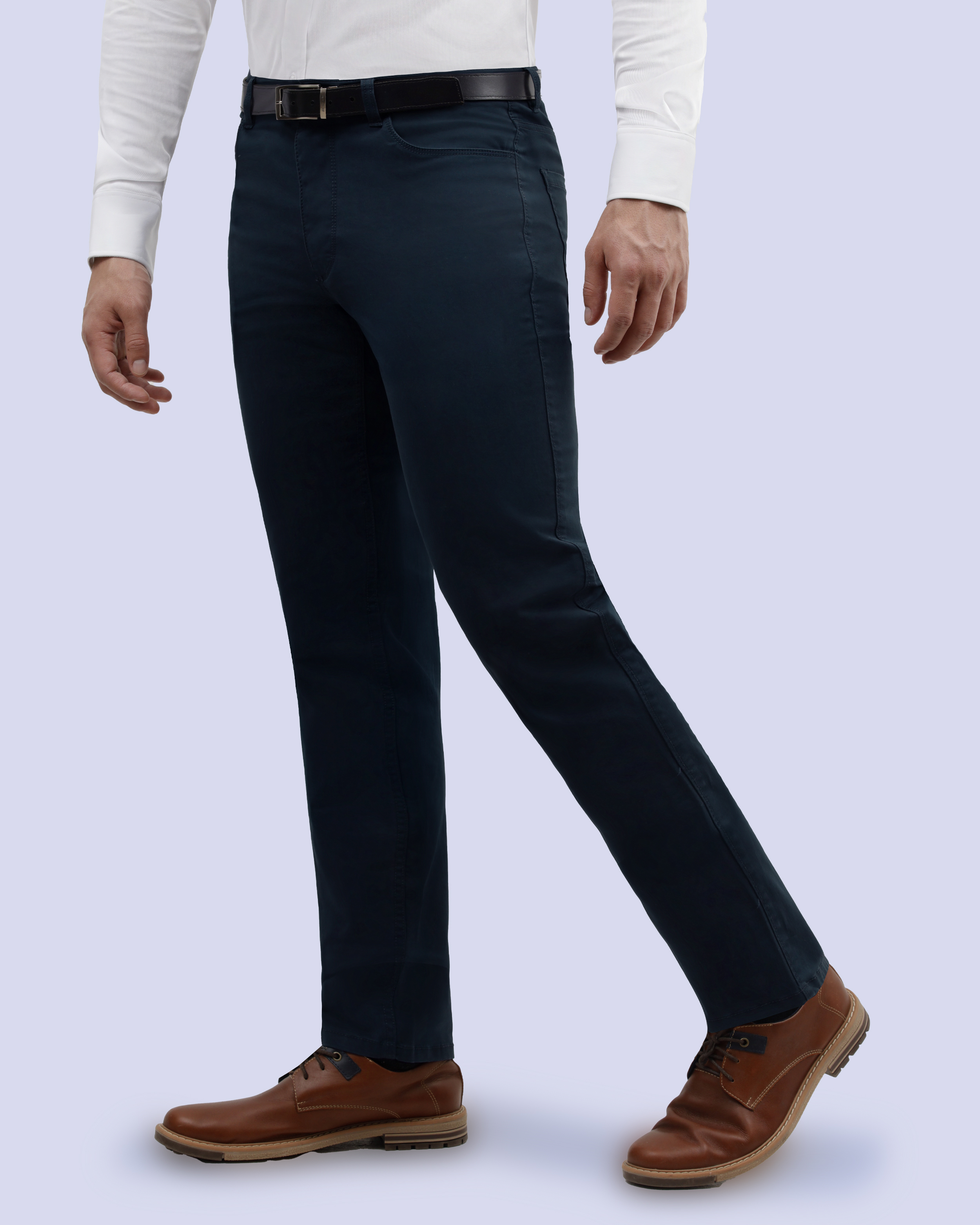 Pantalón casual slim fit 5 pocket azul manhattan