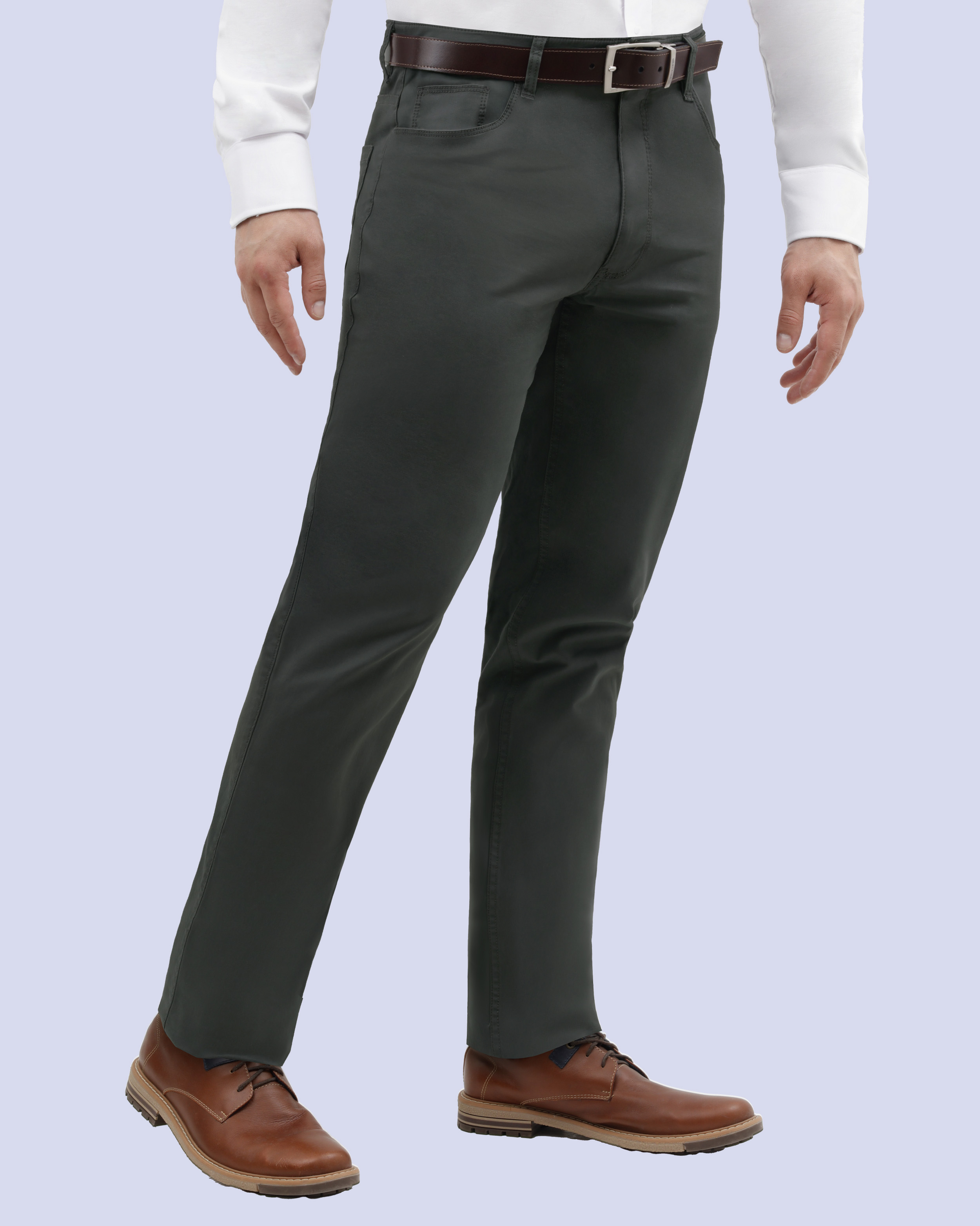 Pantalón casual slim fit 5 pocket verde manhattan