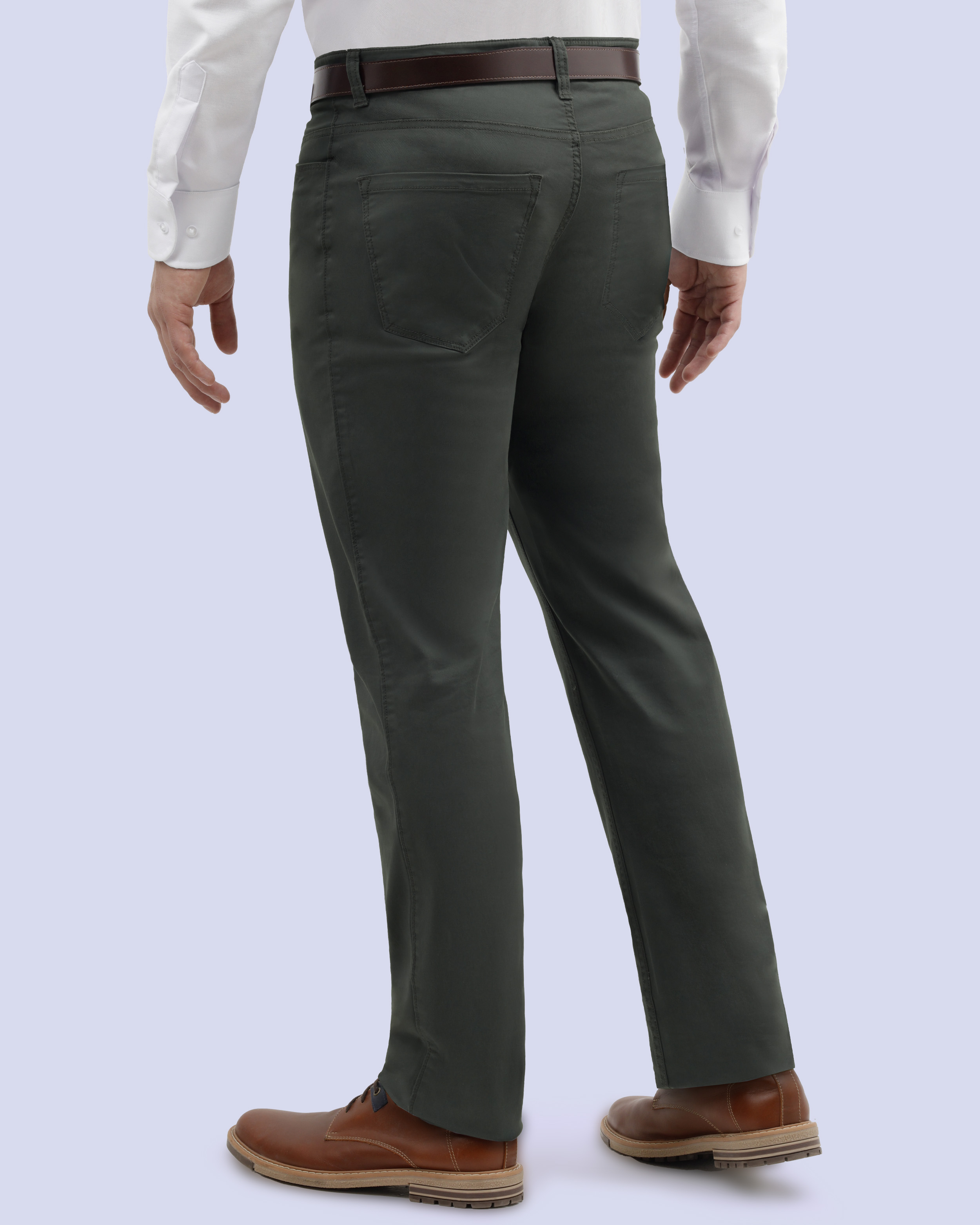 Pantalón casual slim fit 5 pocket verde manhattan