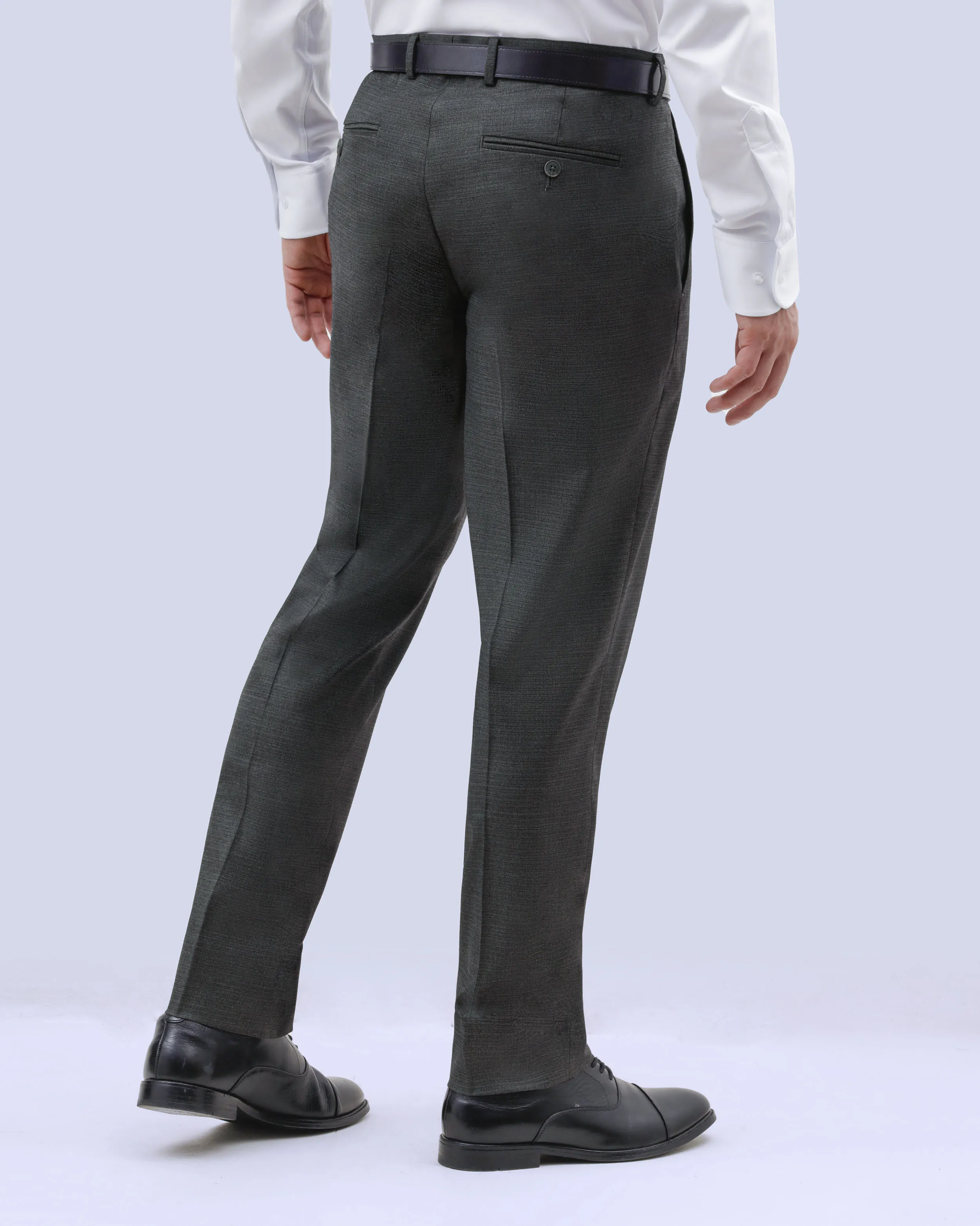 Pantalón de vestir slim fit gris modern crosshatch manhattan