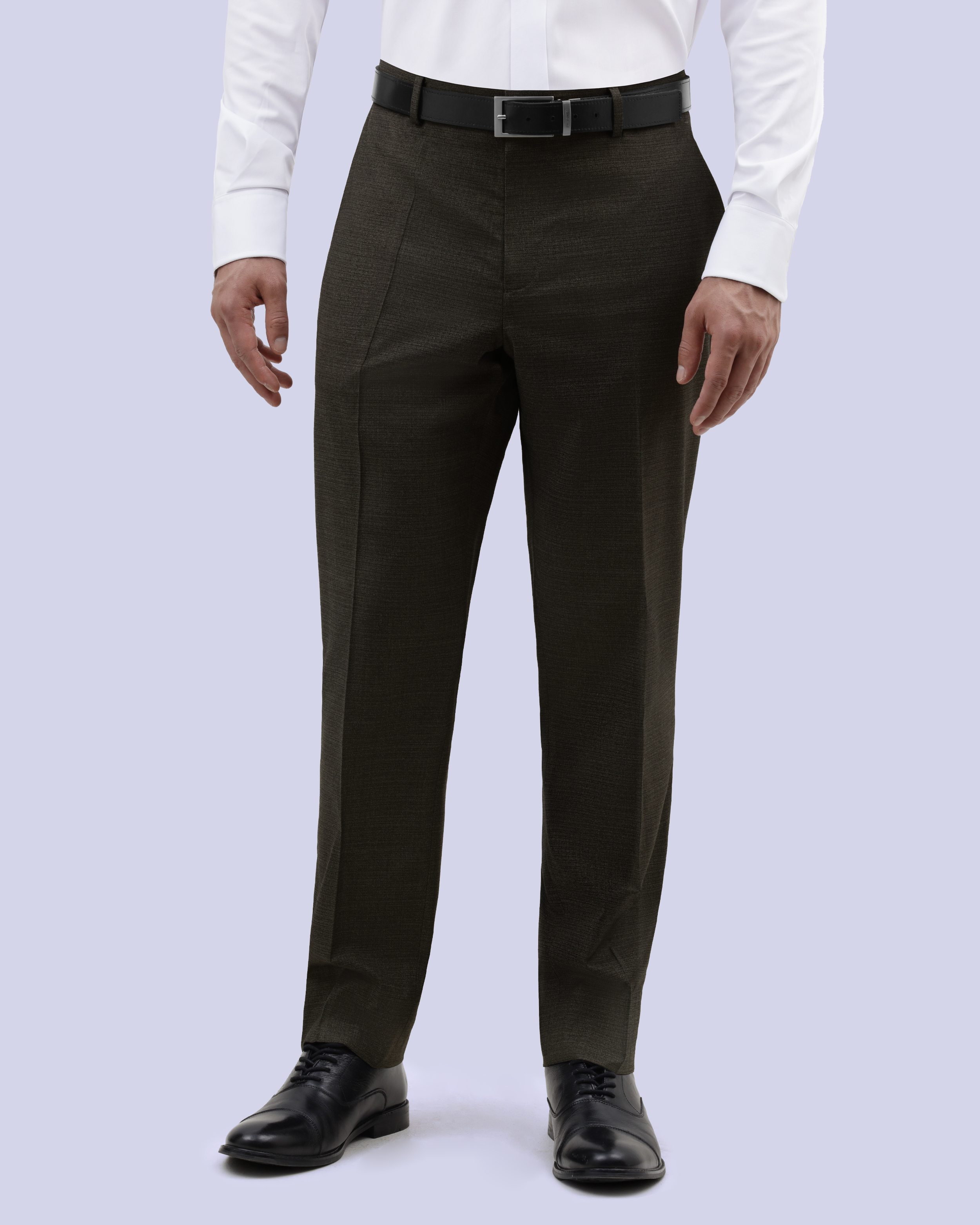 Pantalón de vestir slim fit café modern crosshatch manhattan