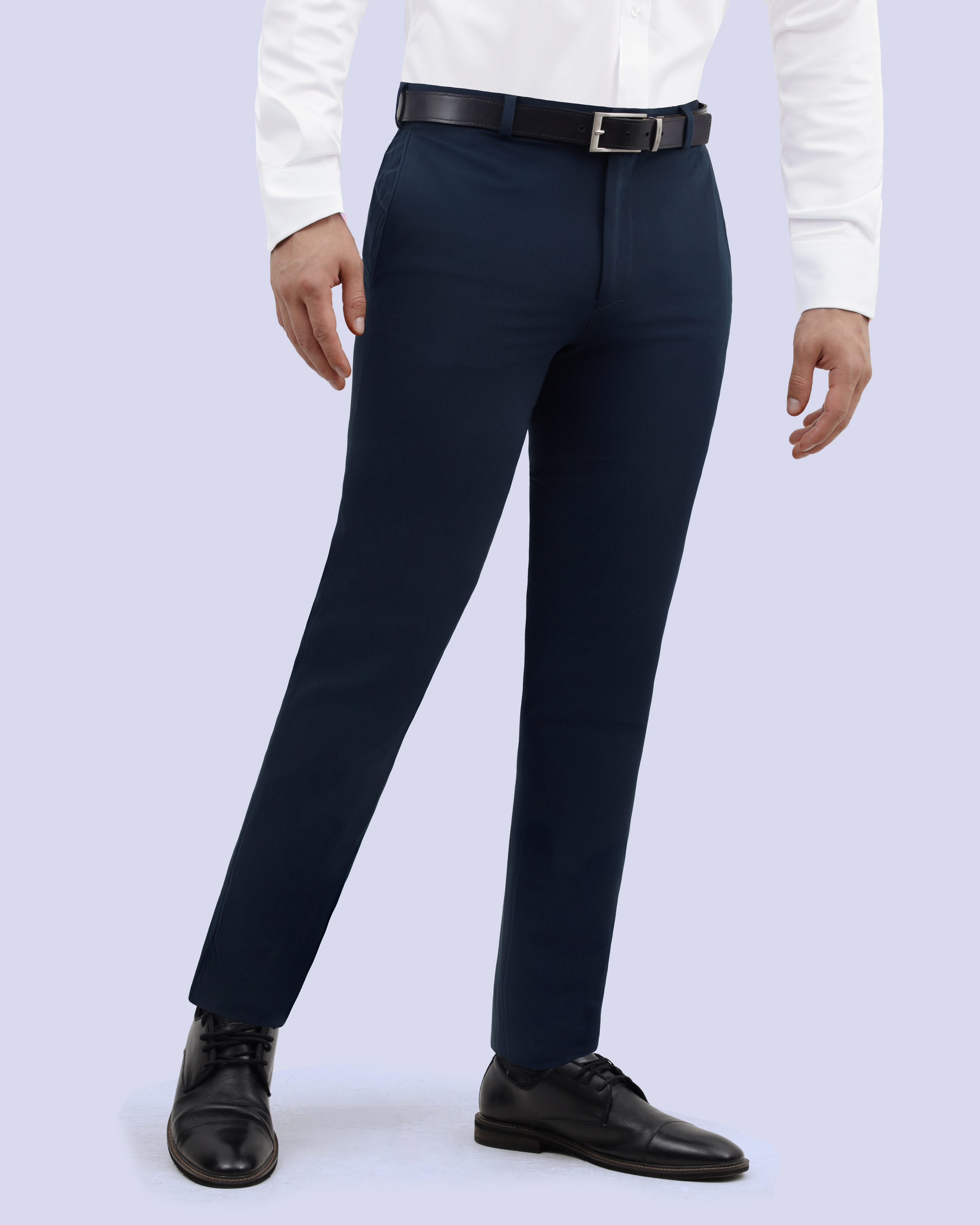 Pantalón de vestir slim fit azul active flex manhattan