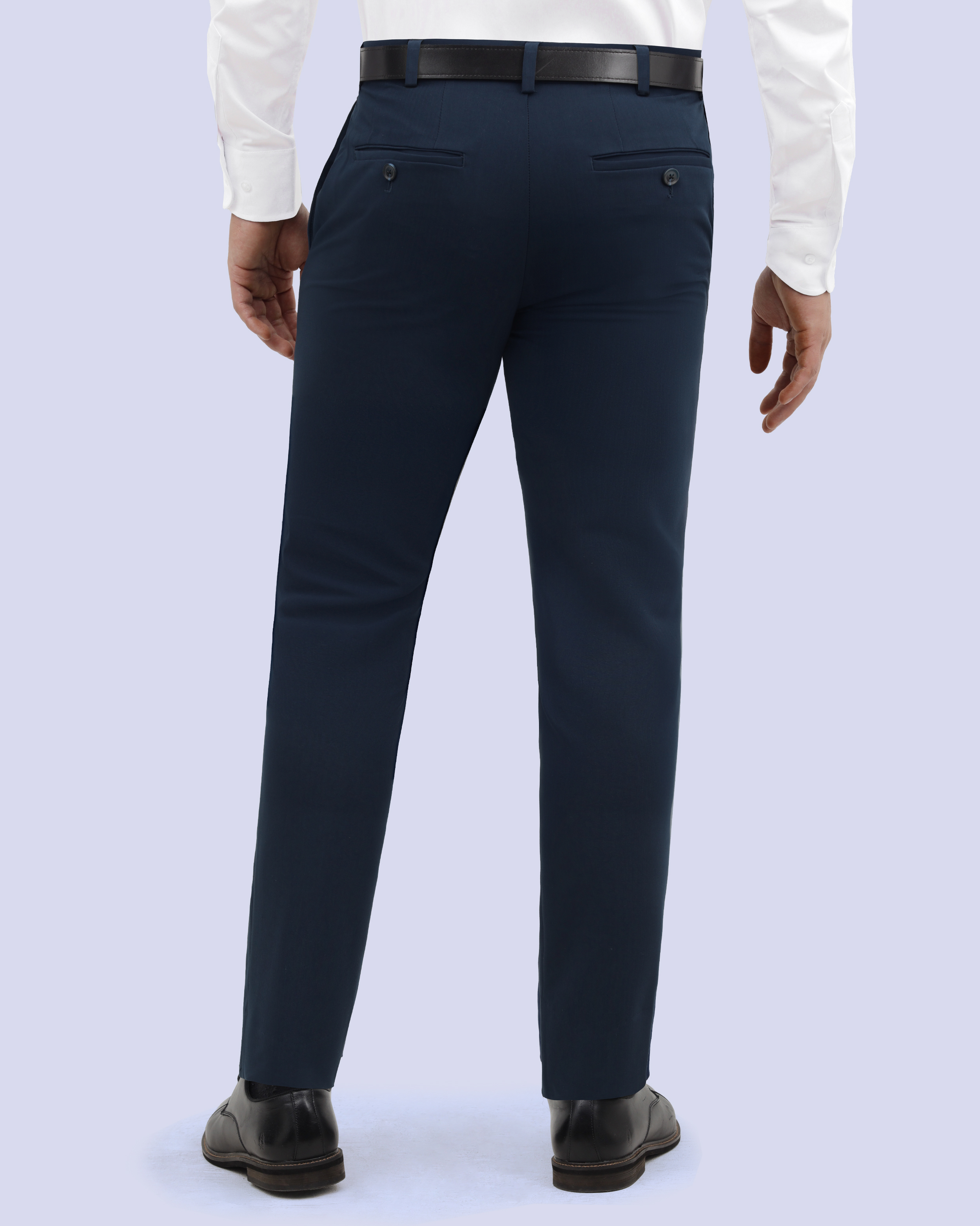 Pantalón de vestir slim fit azul active flex manhattan