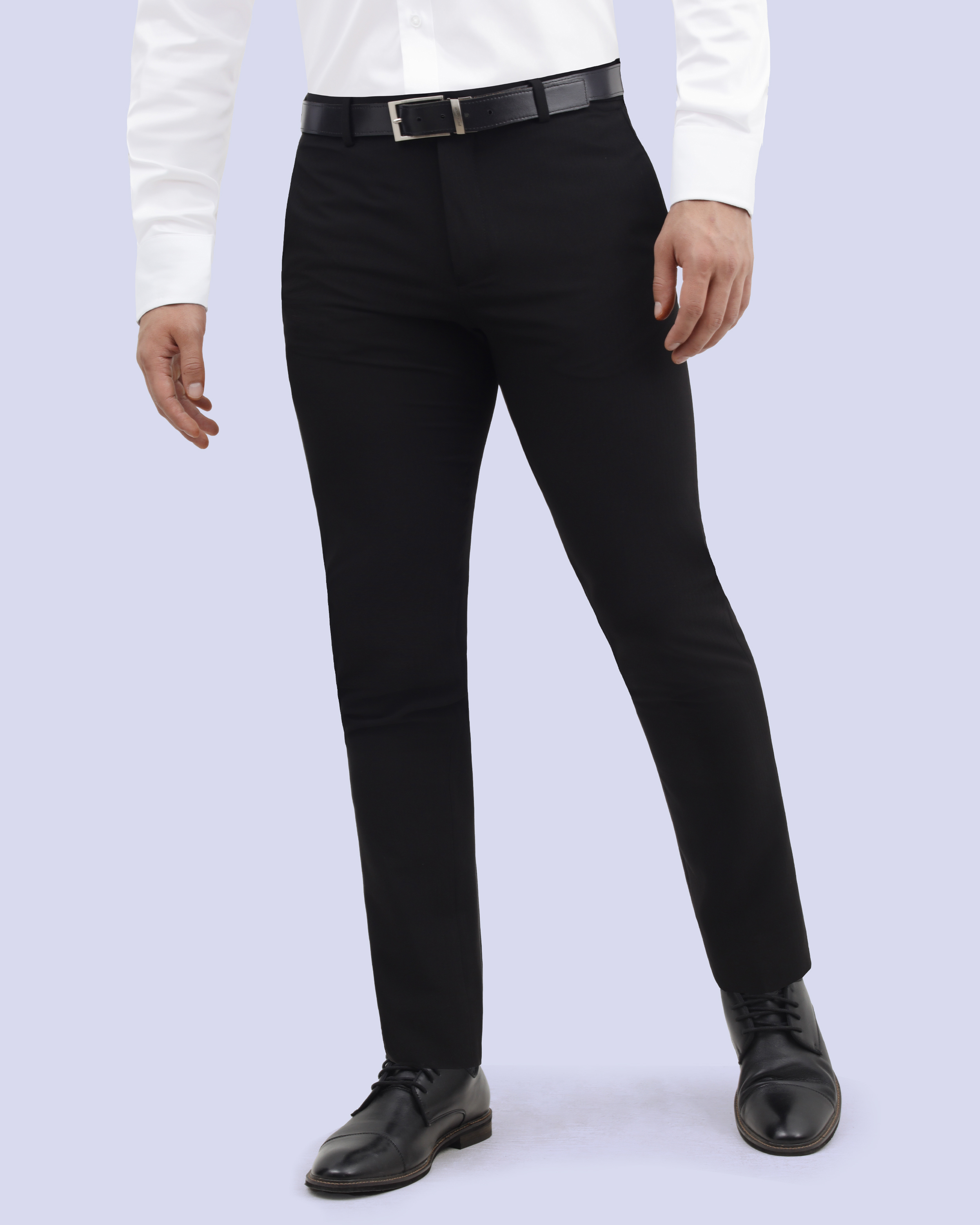 Pantalón de vestir slim fit negro active flex manhattan