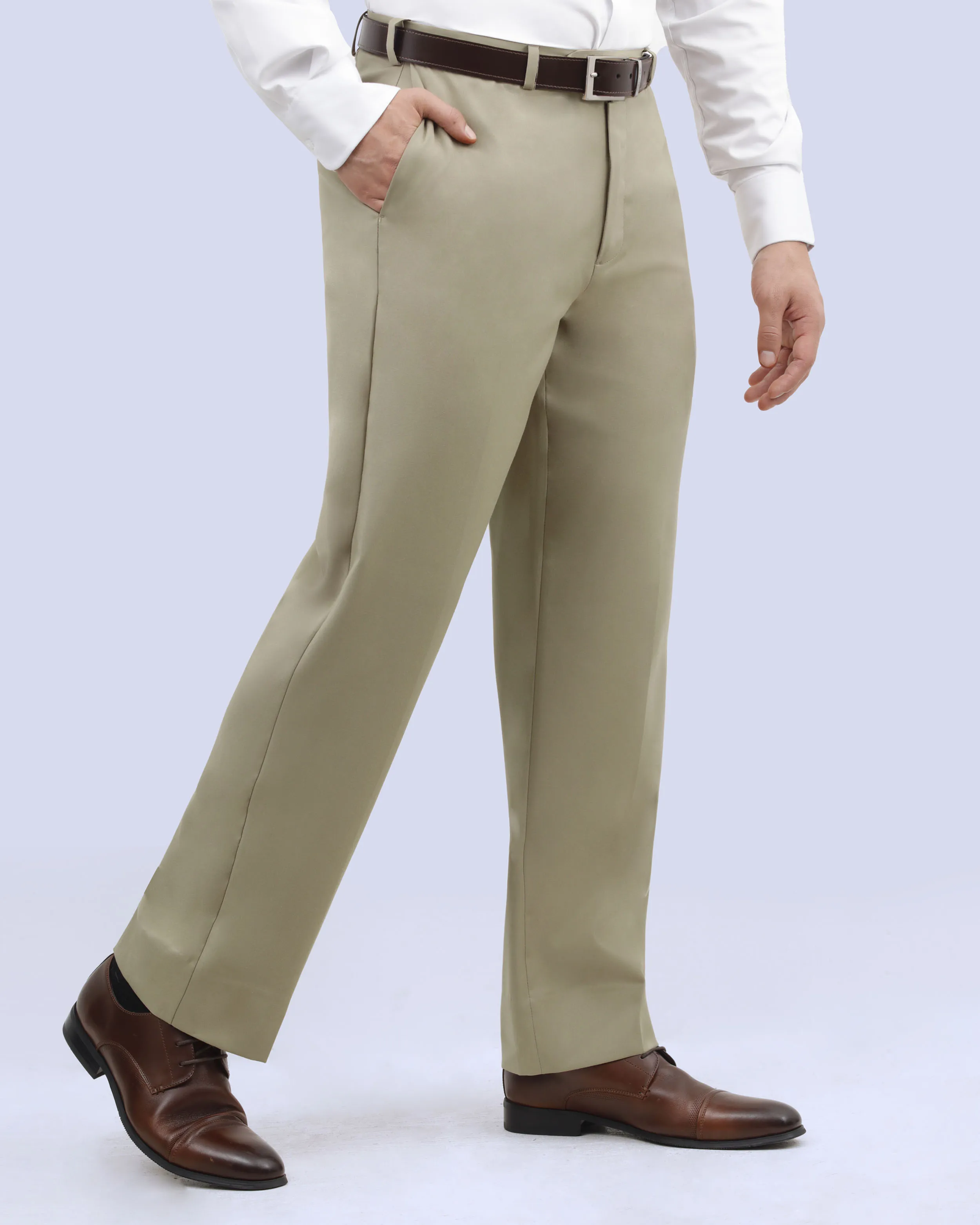 Pantalón de vestir regular fit beige manhattan