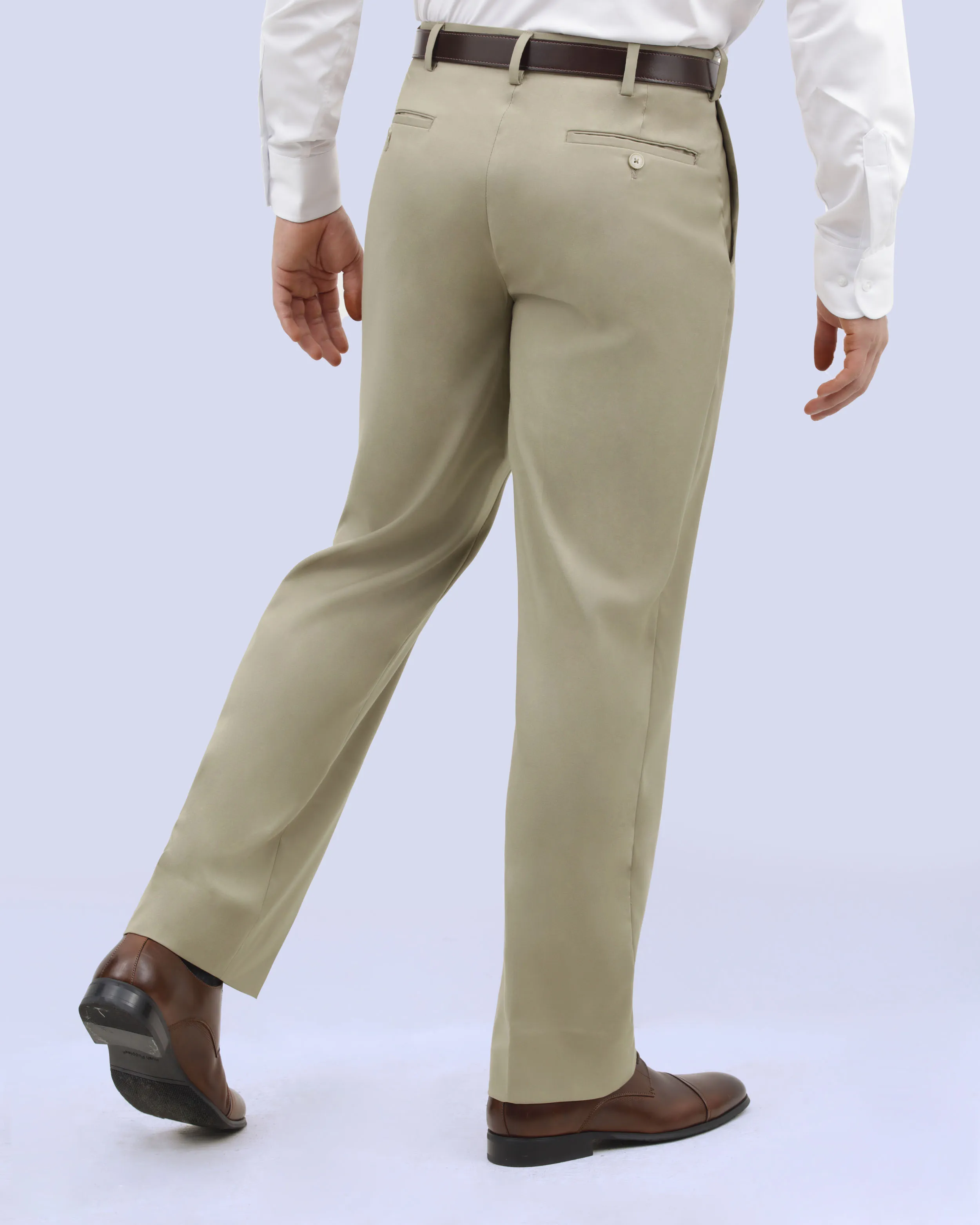 Pantalón de vestir regular fit beige manhattan