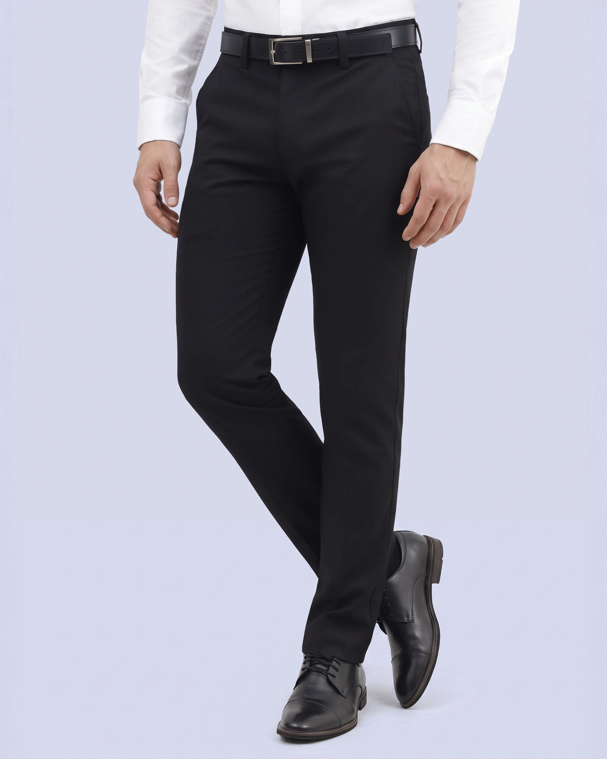 Pantalón de vestir slim fit negro cooling comfort manhattan