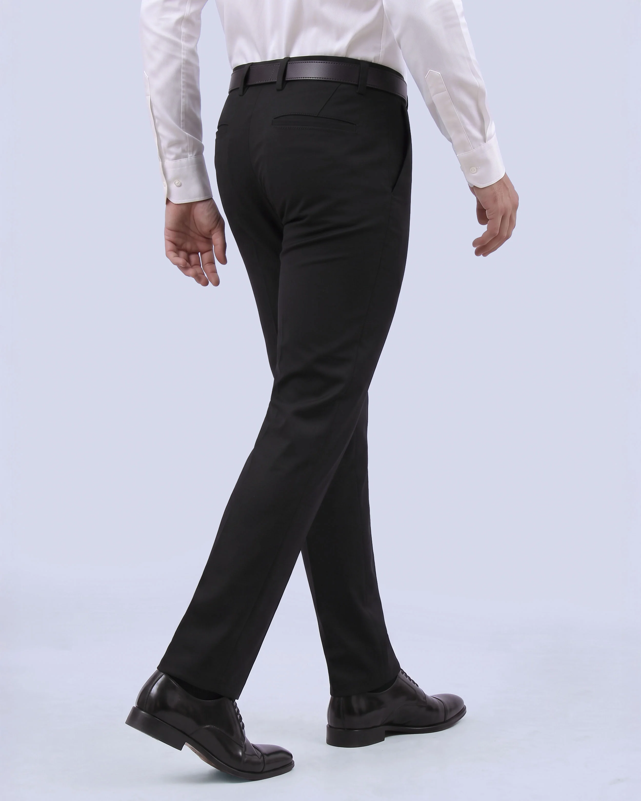 Pantalón de vestir slim fit negro cooling comfort manhattan