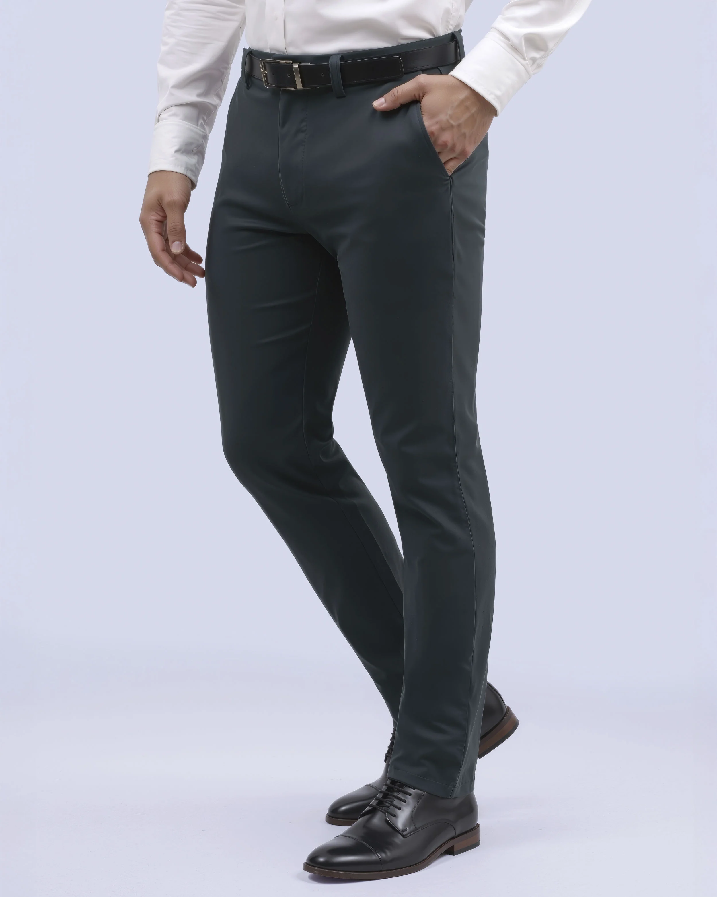 Pantalón de vestir slim fit gris cooling comfort manhattan