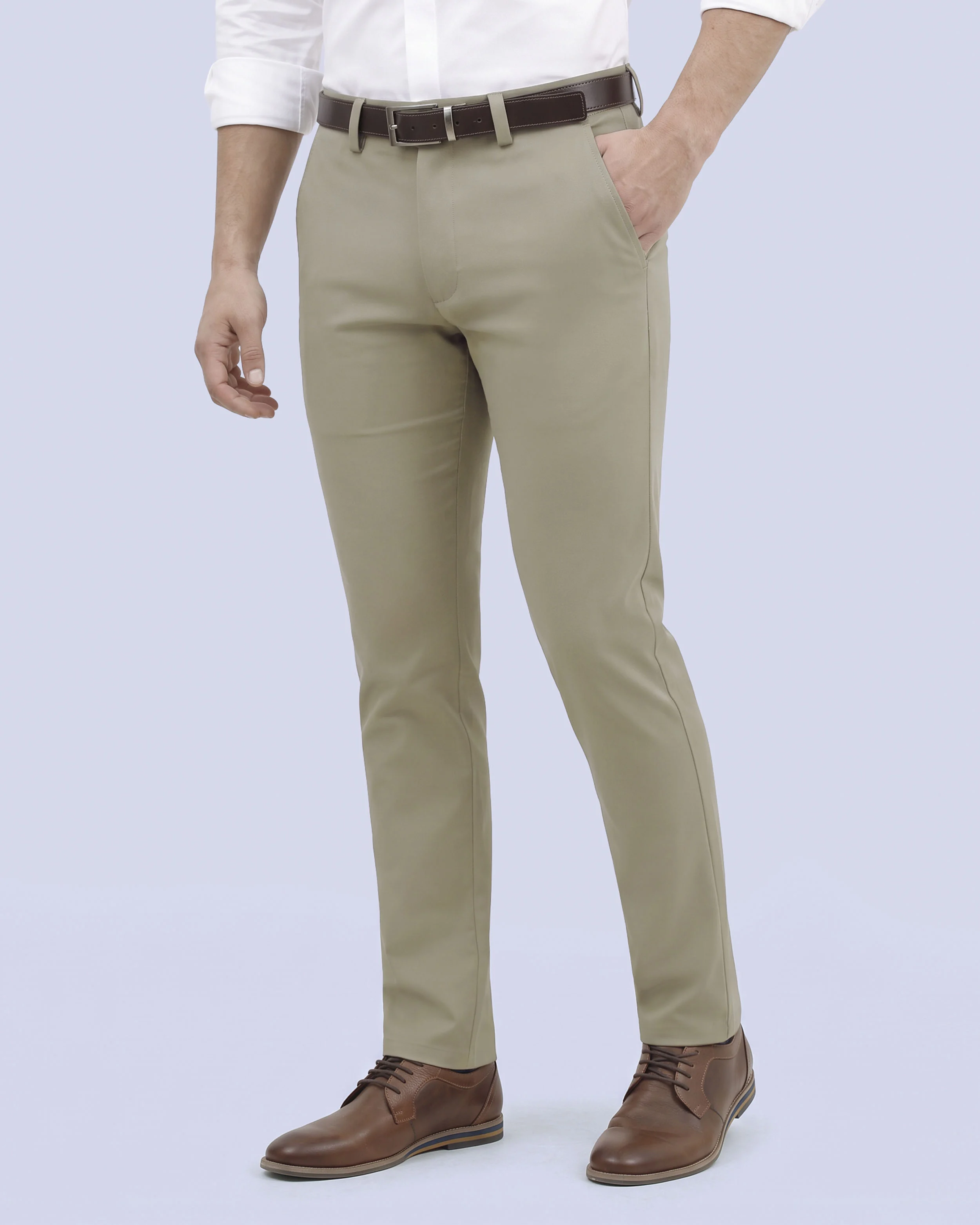 Pantalón de vestir slim fit kaki cooling comfort manhattan