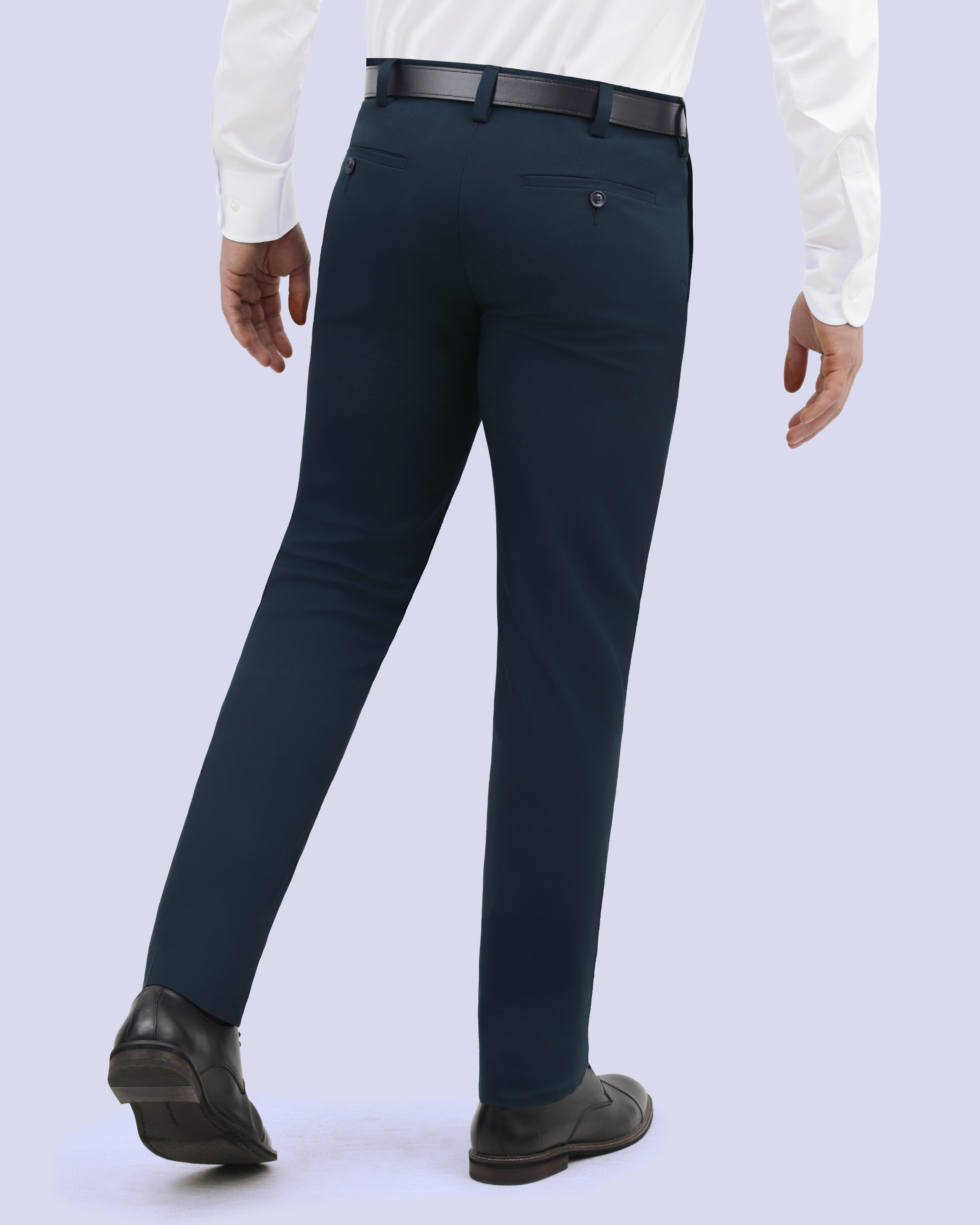 Pantalón de vestir slim fit stretch impermeable azul manhattan