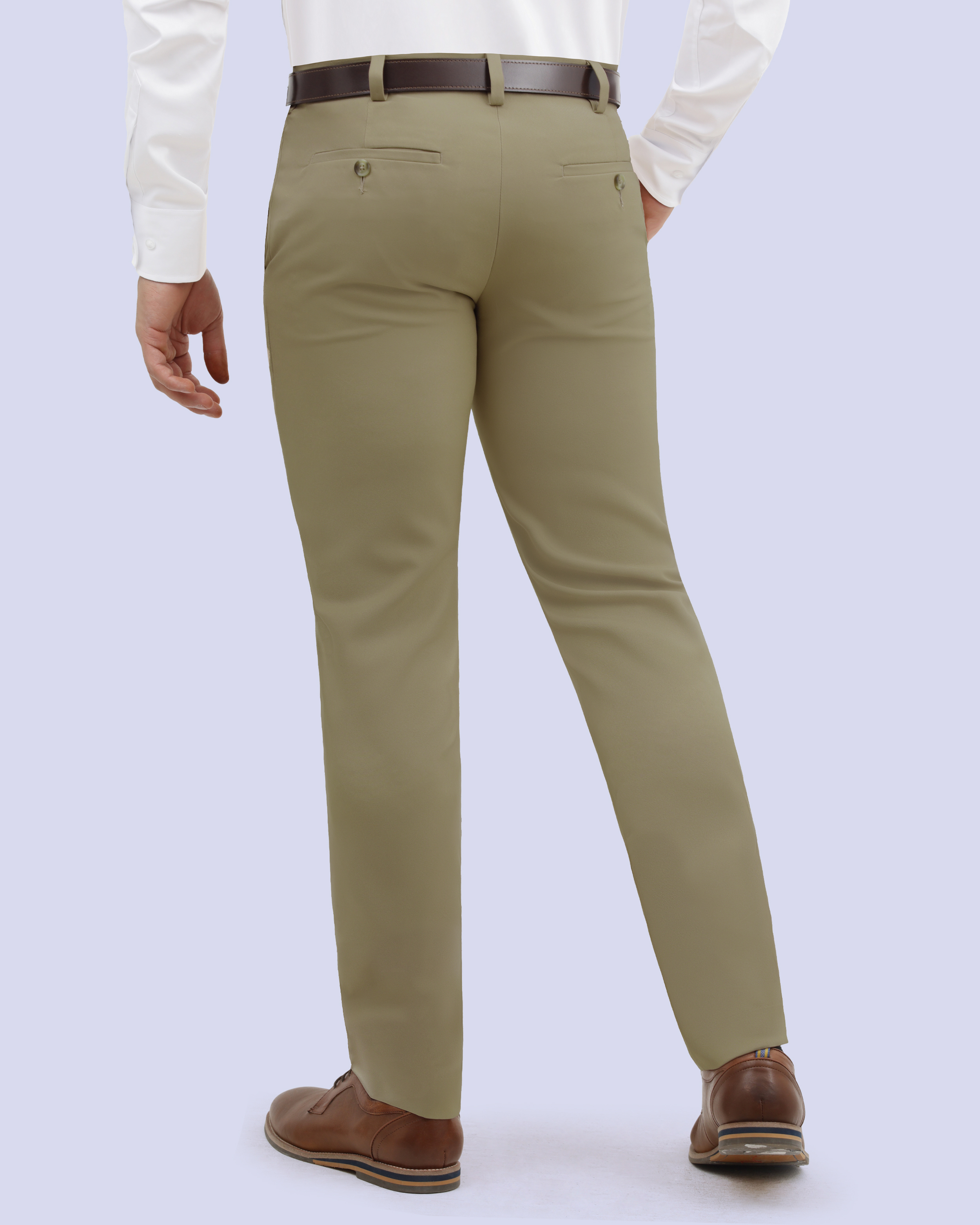 Pantalón de vestir slim fit stretch impermeable beige manhattan