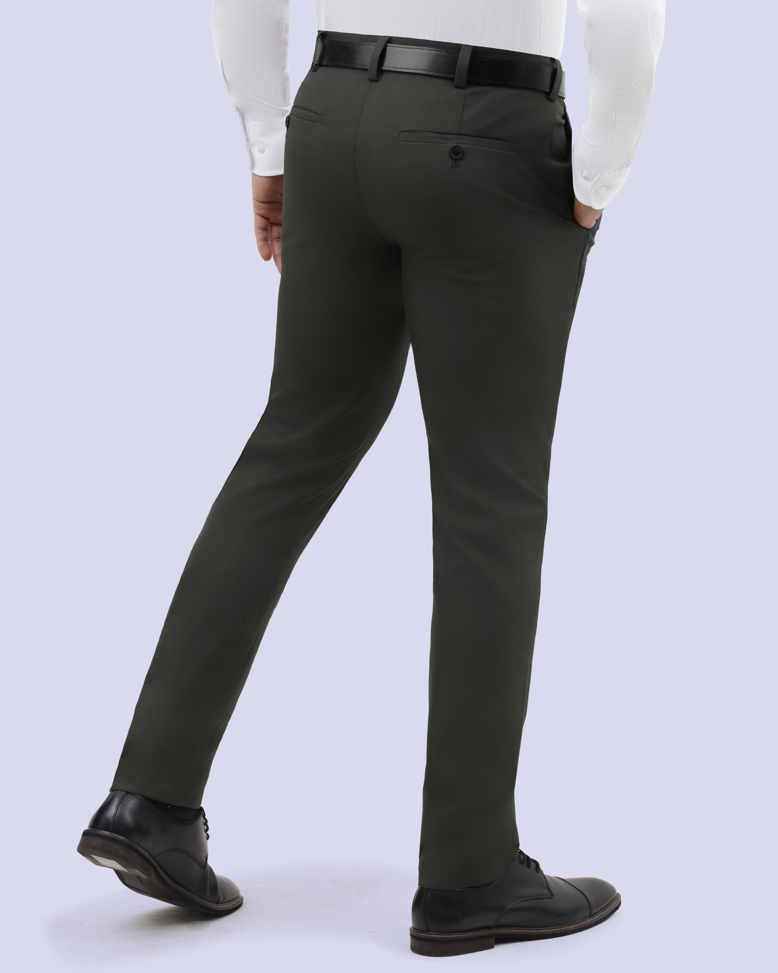 Pantalón de vestir slim fit stretch impermeable gris manhattan