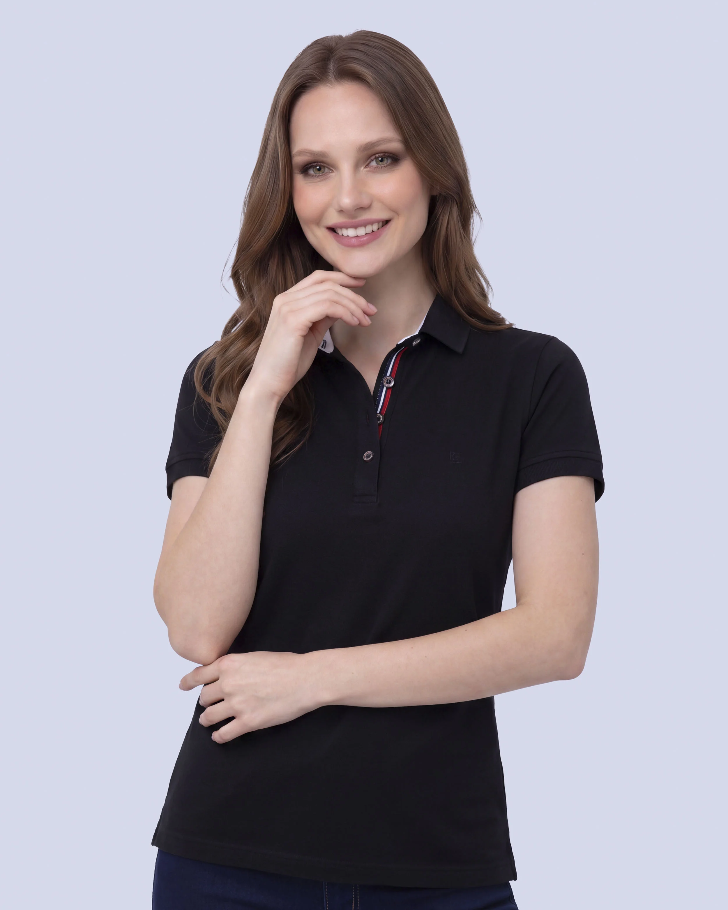 Blusa sport slim fit manga corta black
