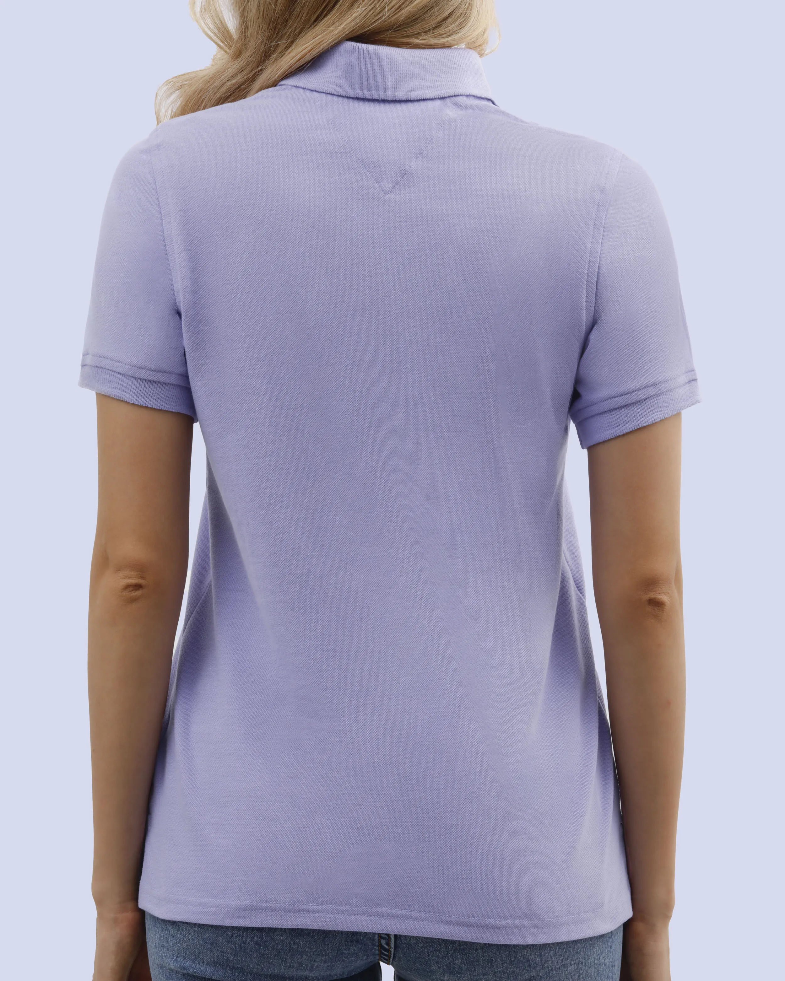 Blusa sport slim fit manga corta lila