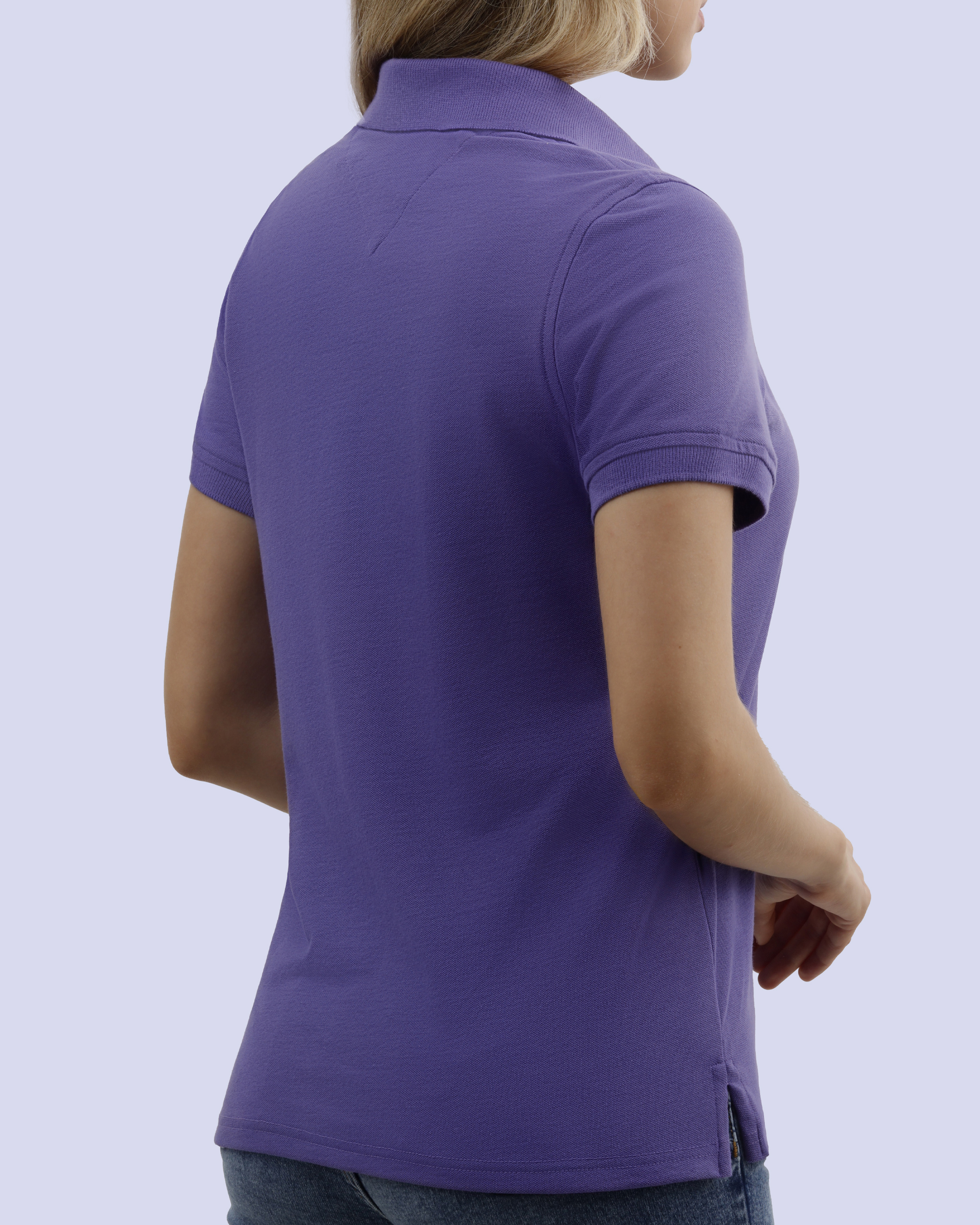 Blusa sport slim fit manga corta morado