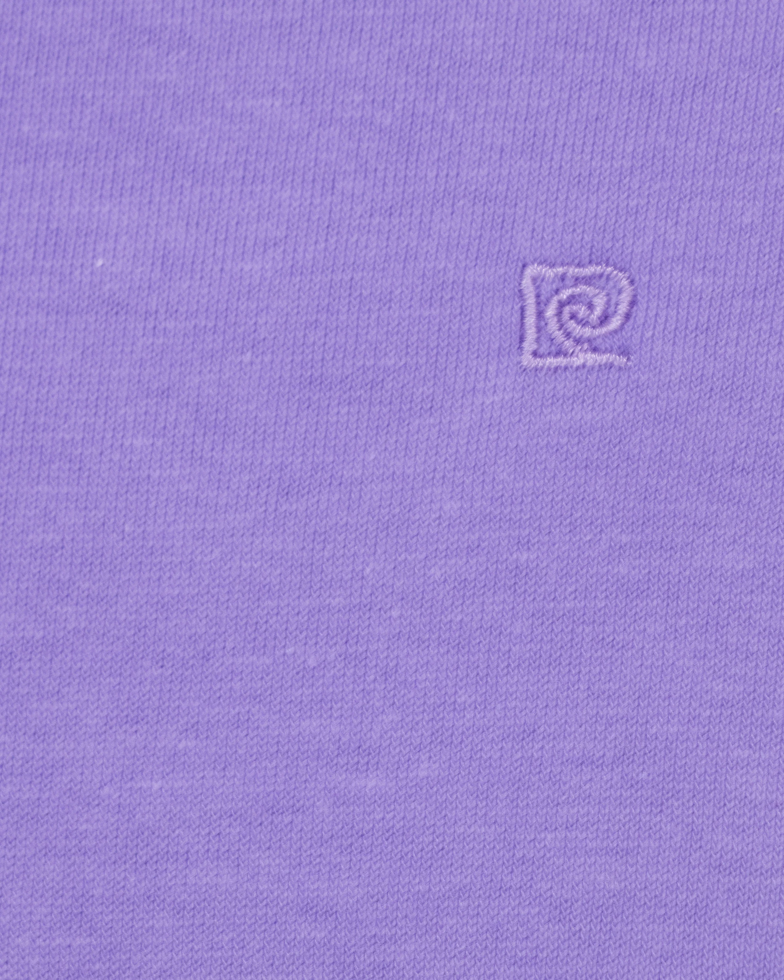 Camiseta lisa cuello v manga corta lila