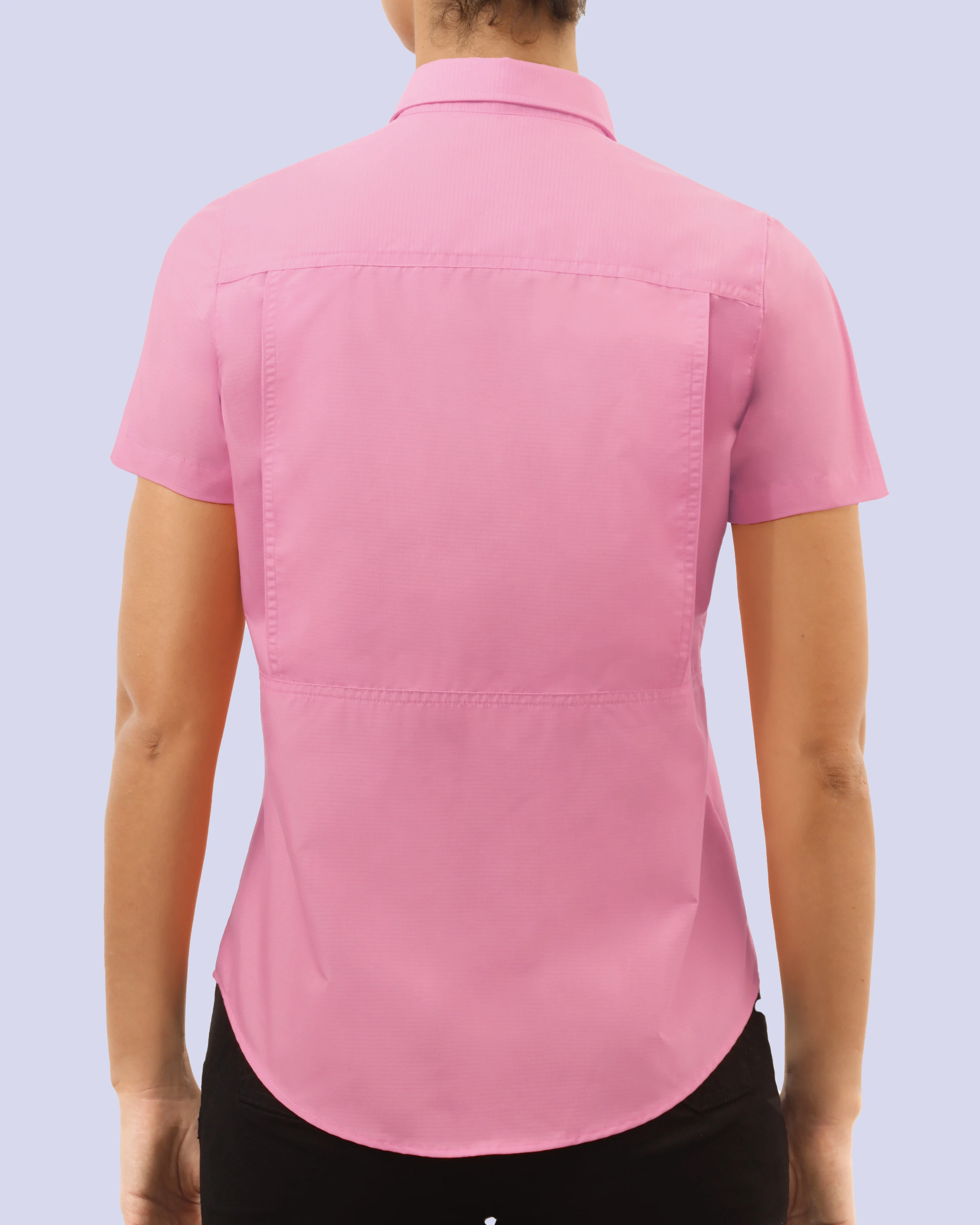Blusa casual manga corta performance rosada