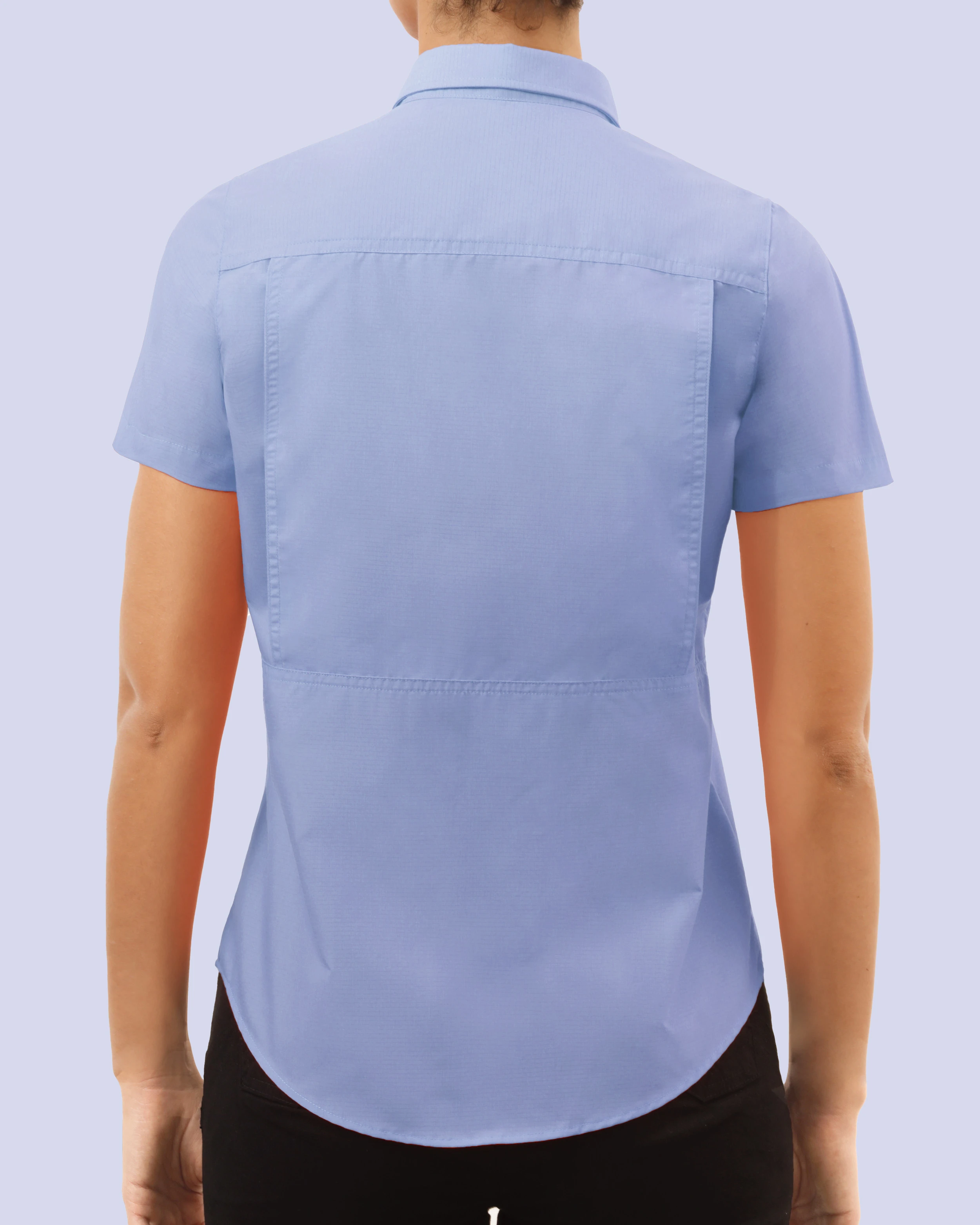 Blusa casual manga corta performance lavanda