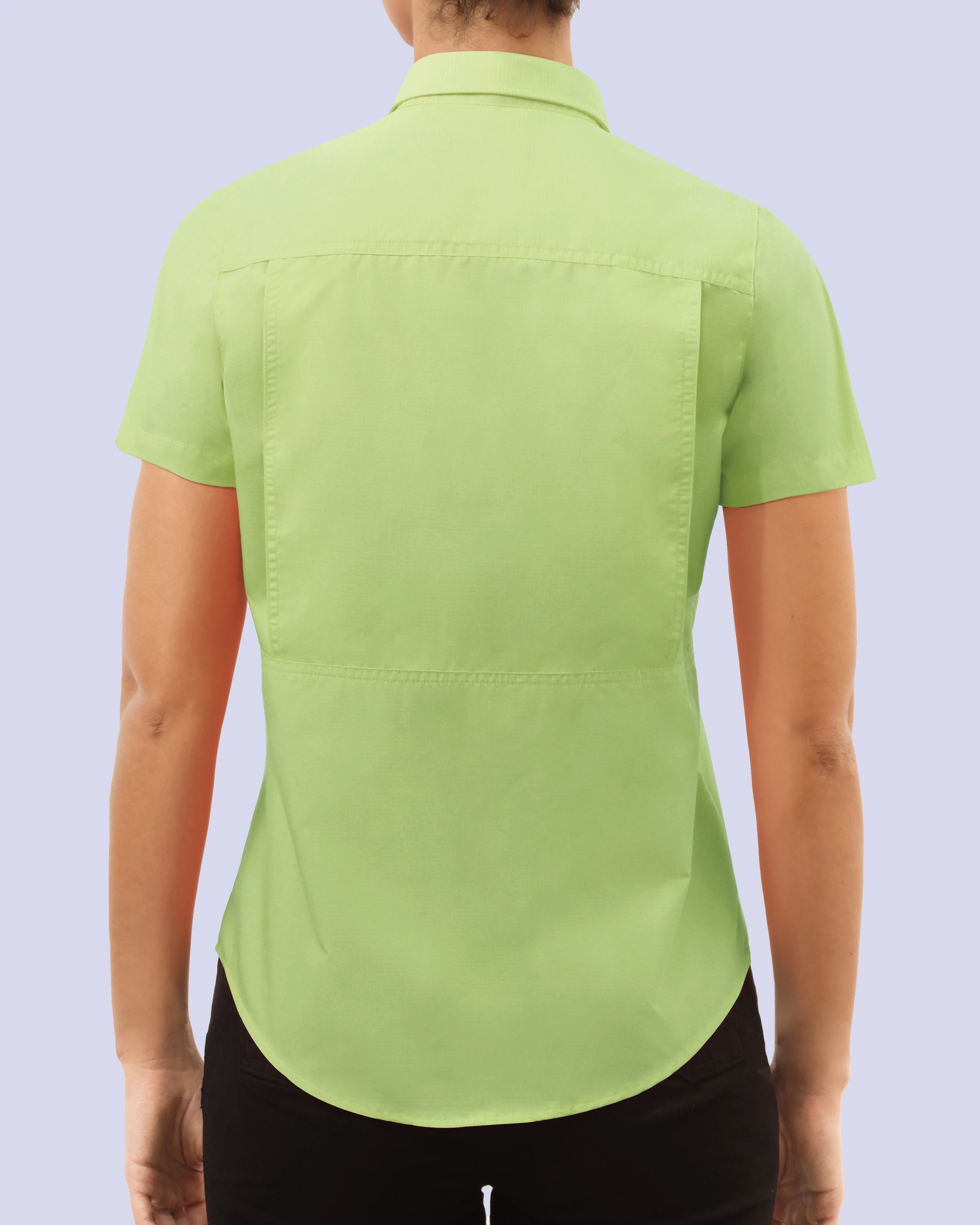 Blusa casual manga corta performance verde