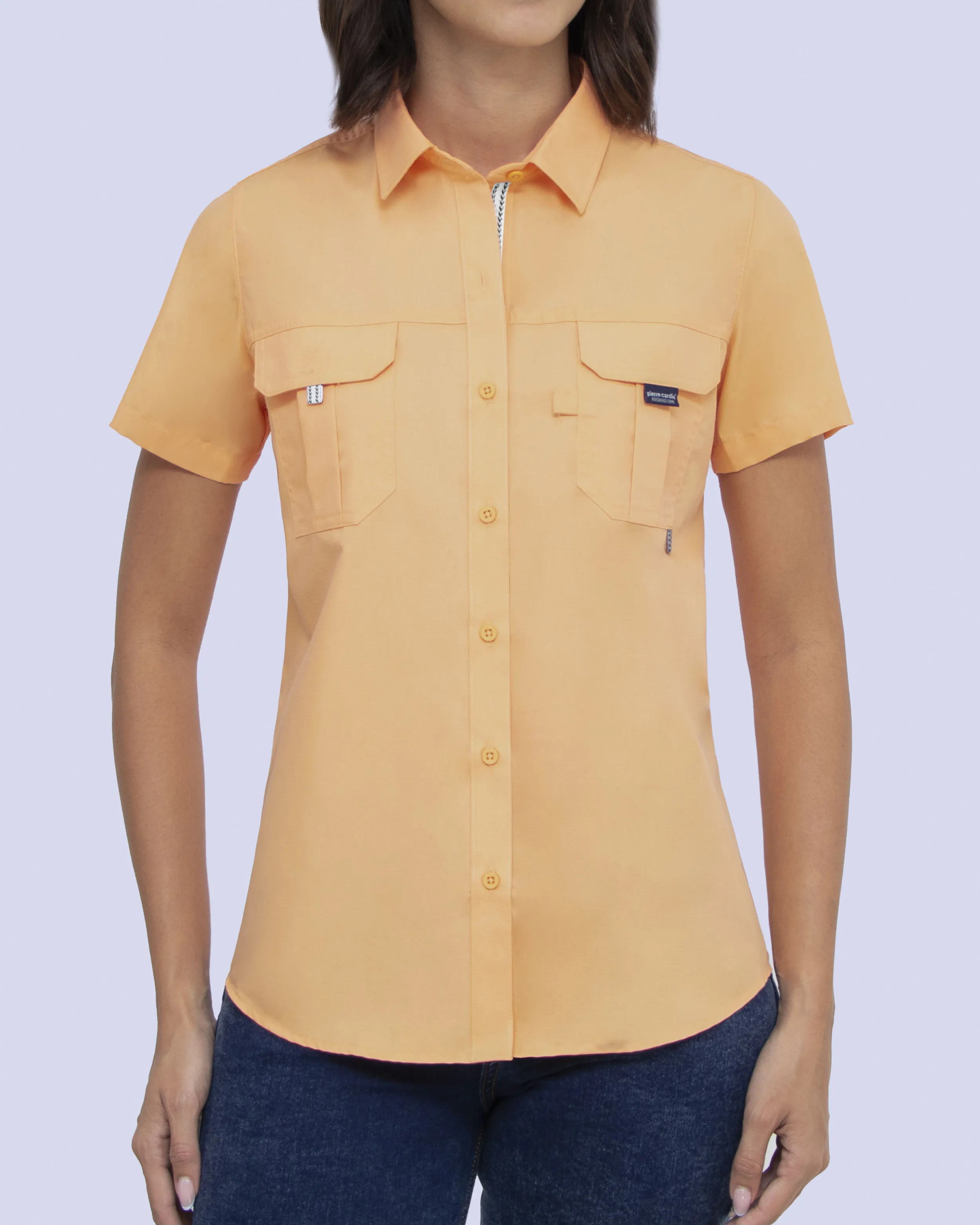 Blusa casual manga corta performance amarilla
