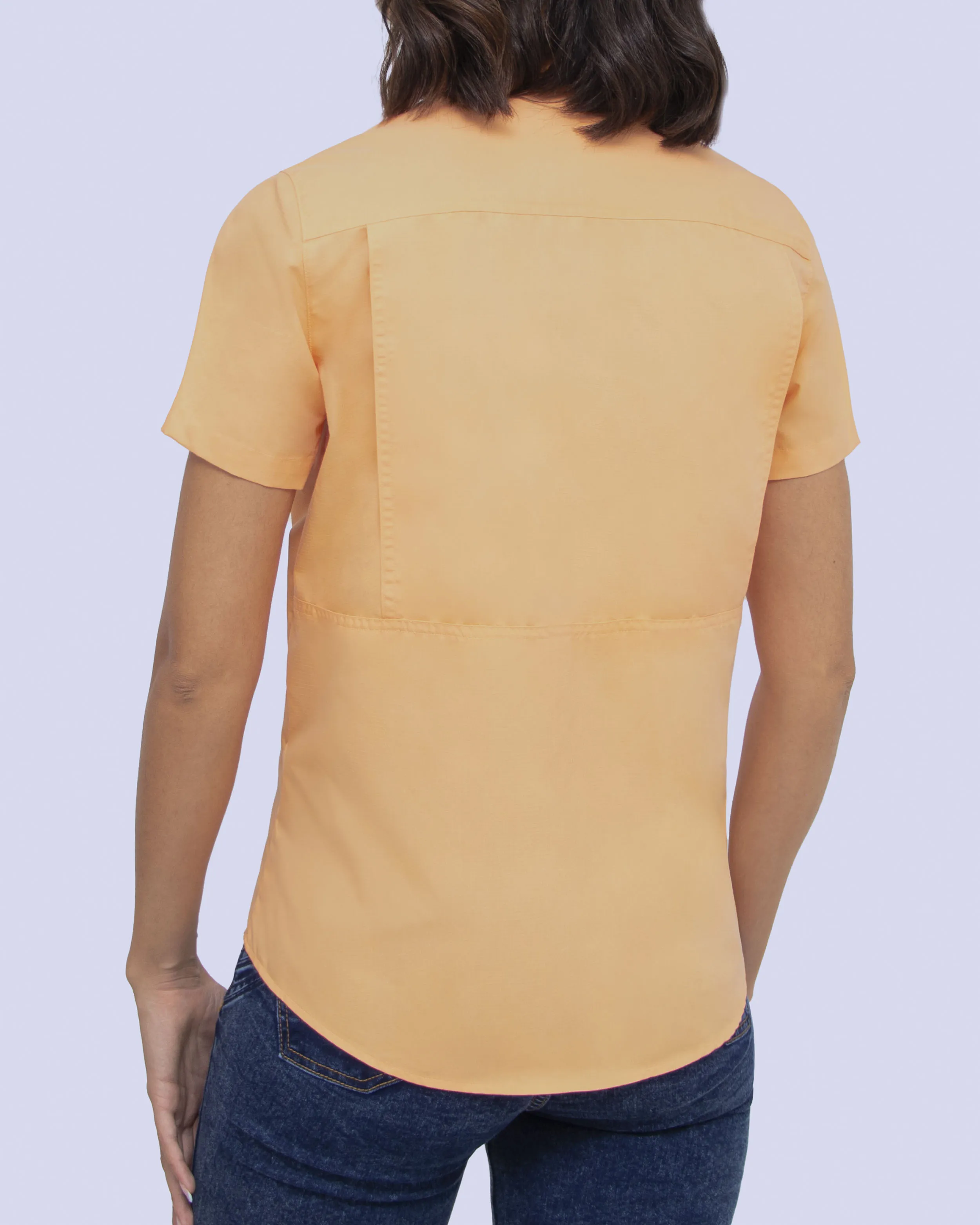 Blusa casual manga corta performance amarilla