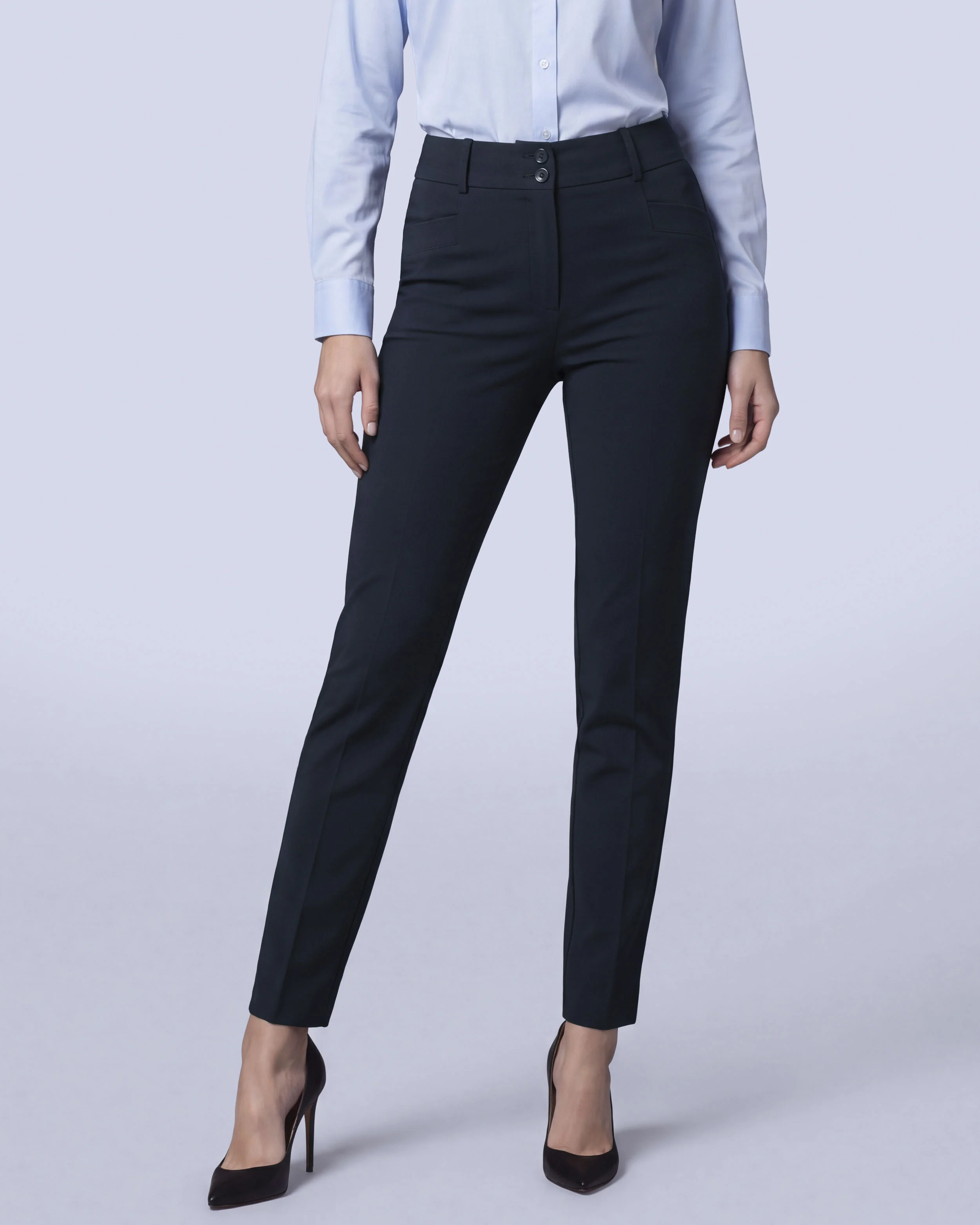 Pantalón de vestir slim azul negro