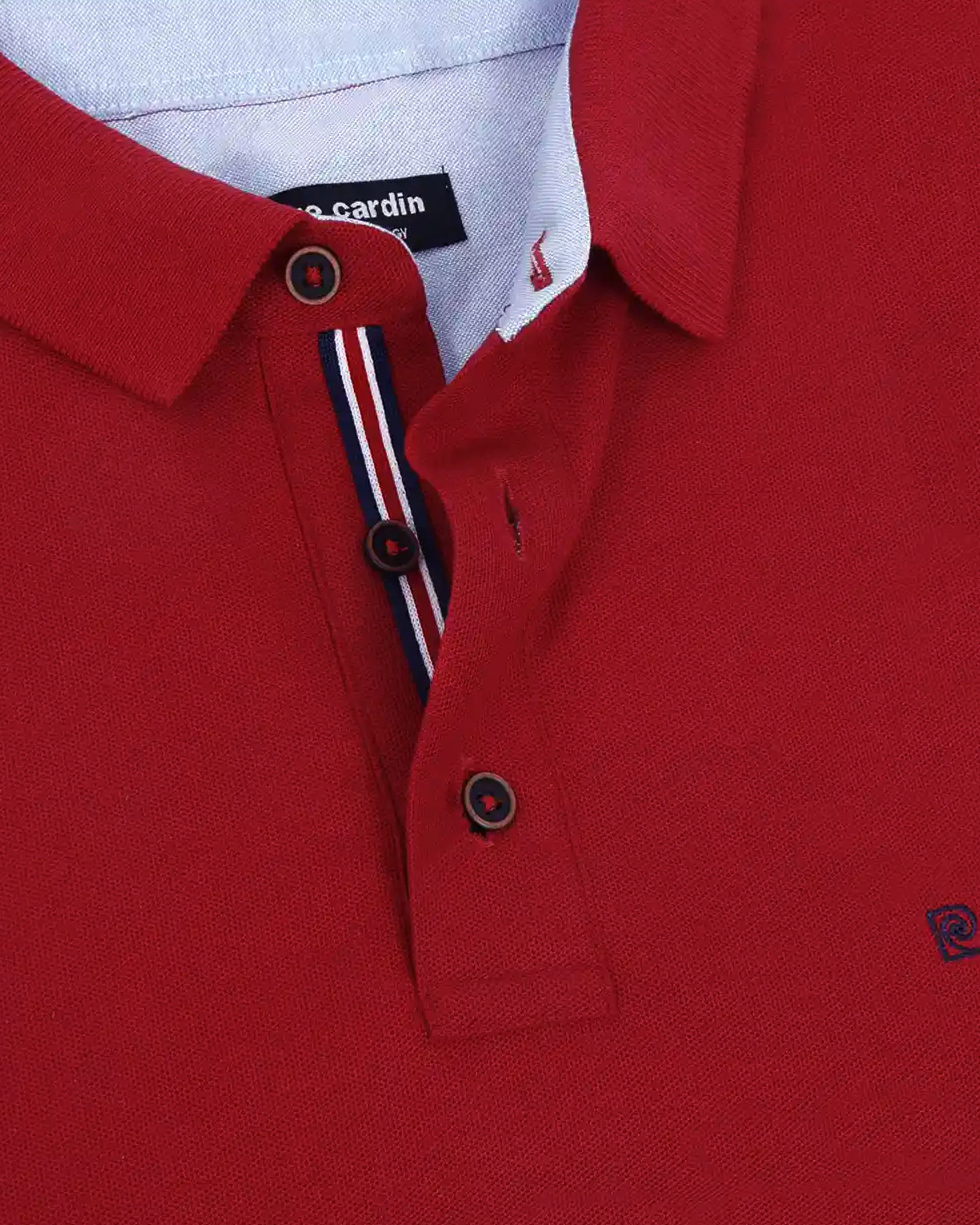 Camisa sport lisa slim fit manga corta cooling tech roja