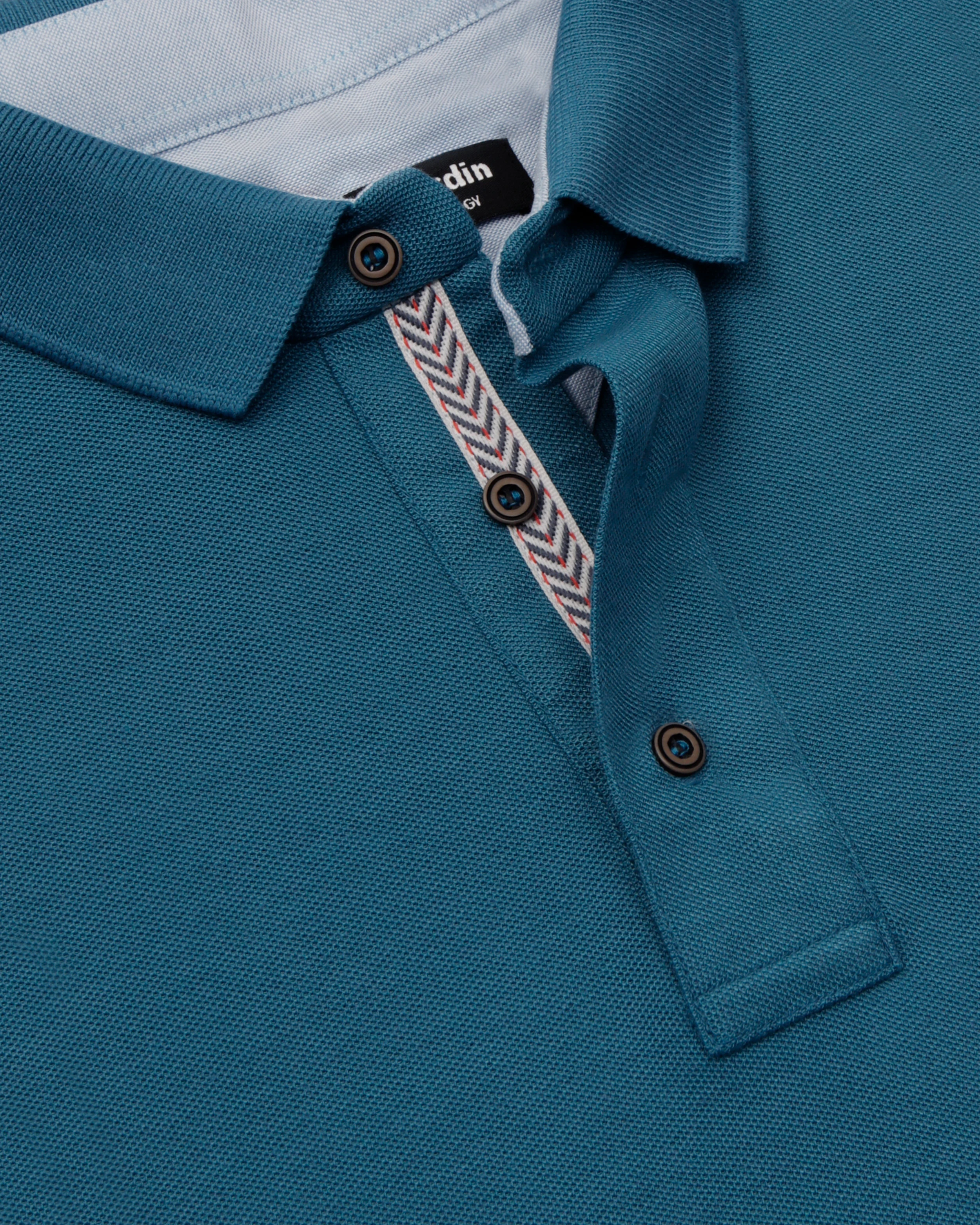 Camisa sport lisa slim fit manga corta cooling tech azul