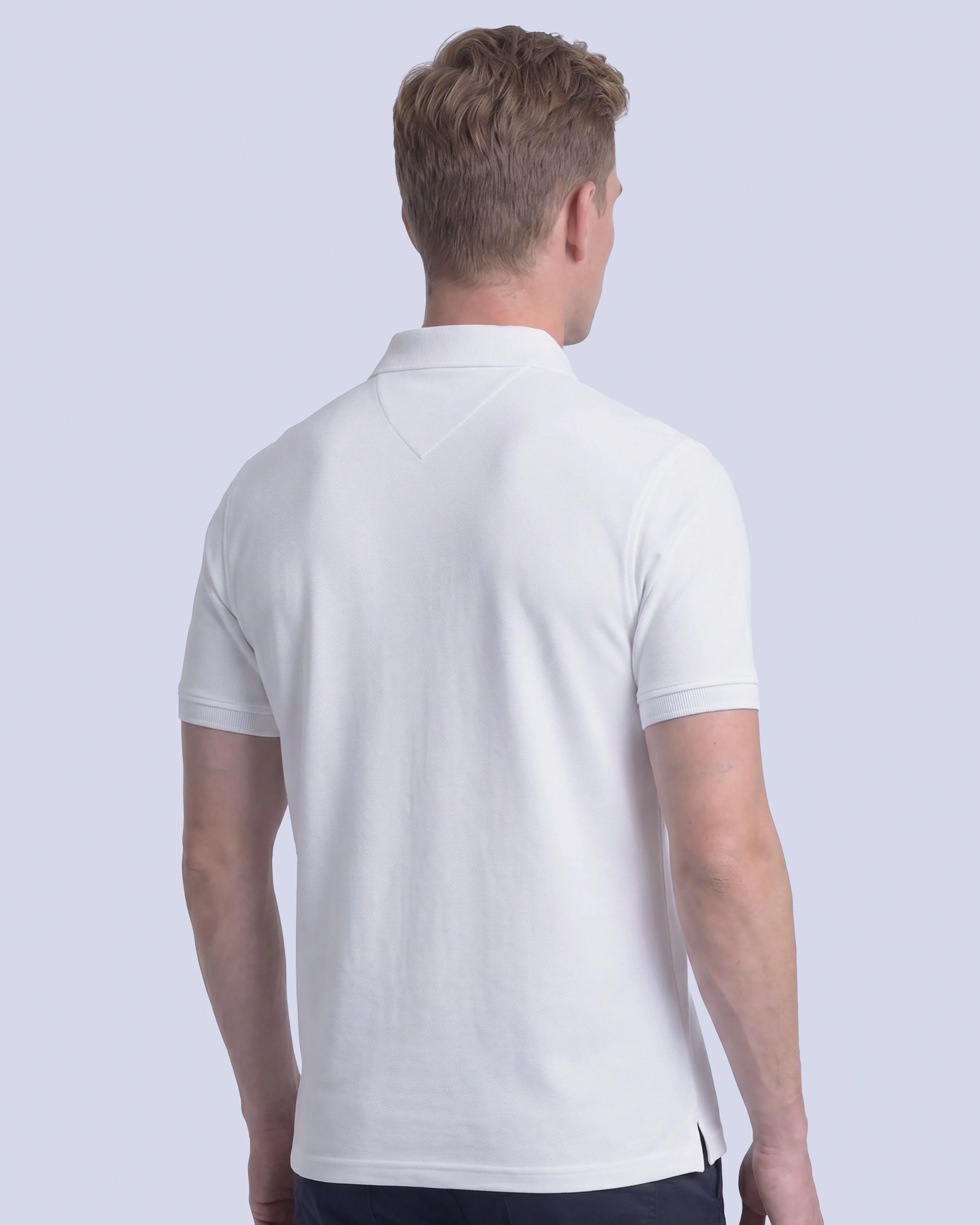 Camisa sport lisa slim fit manga corta cooling tech blanca