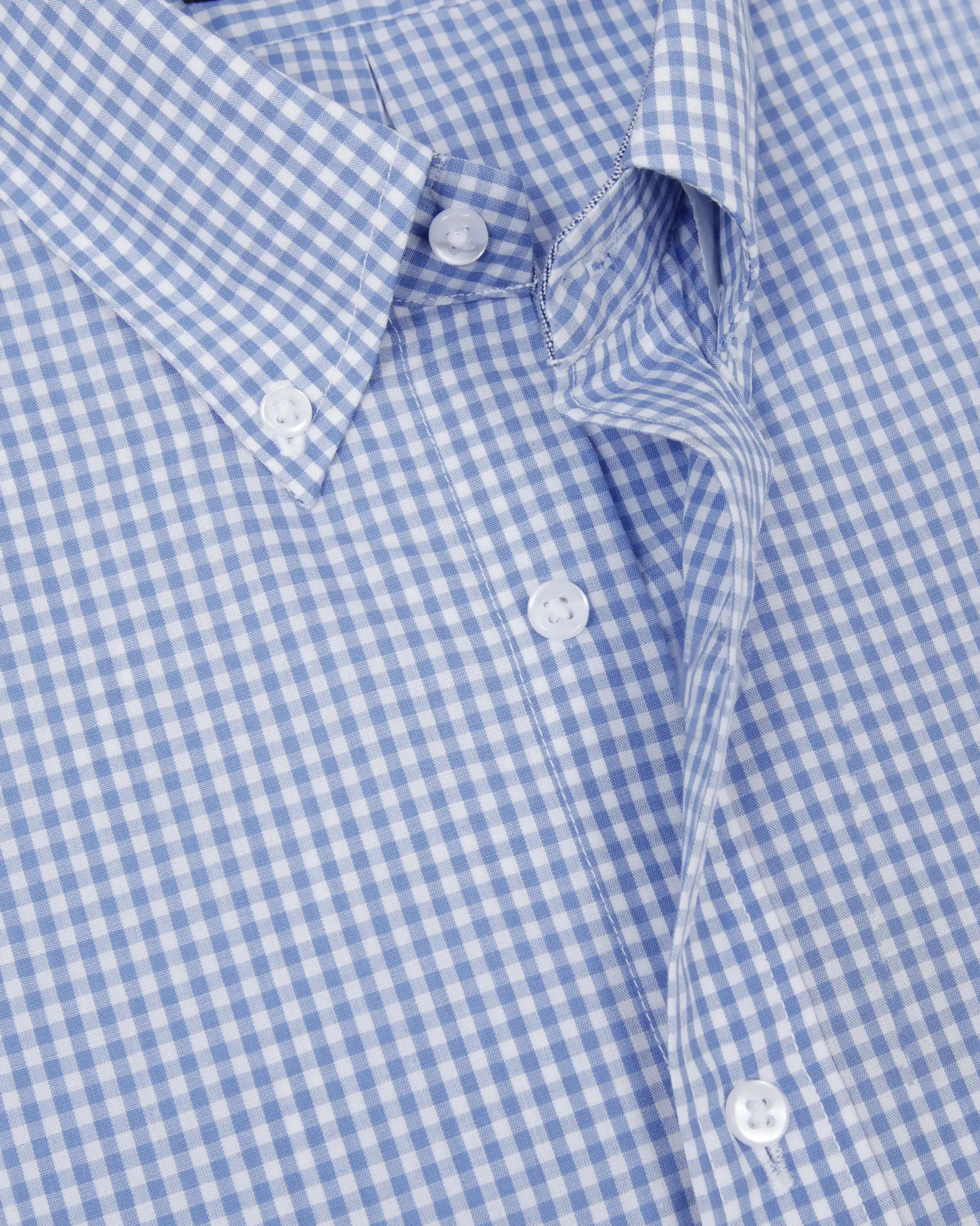 Camisa vestir cuadro slim fit manga larga celeste