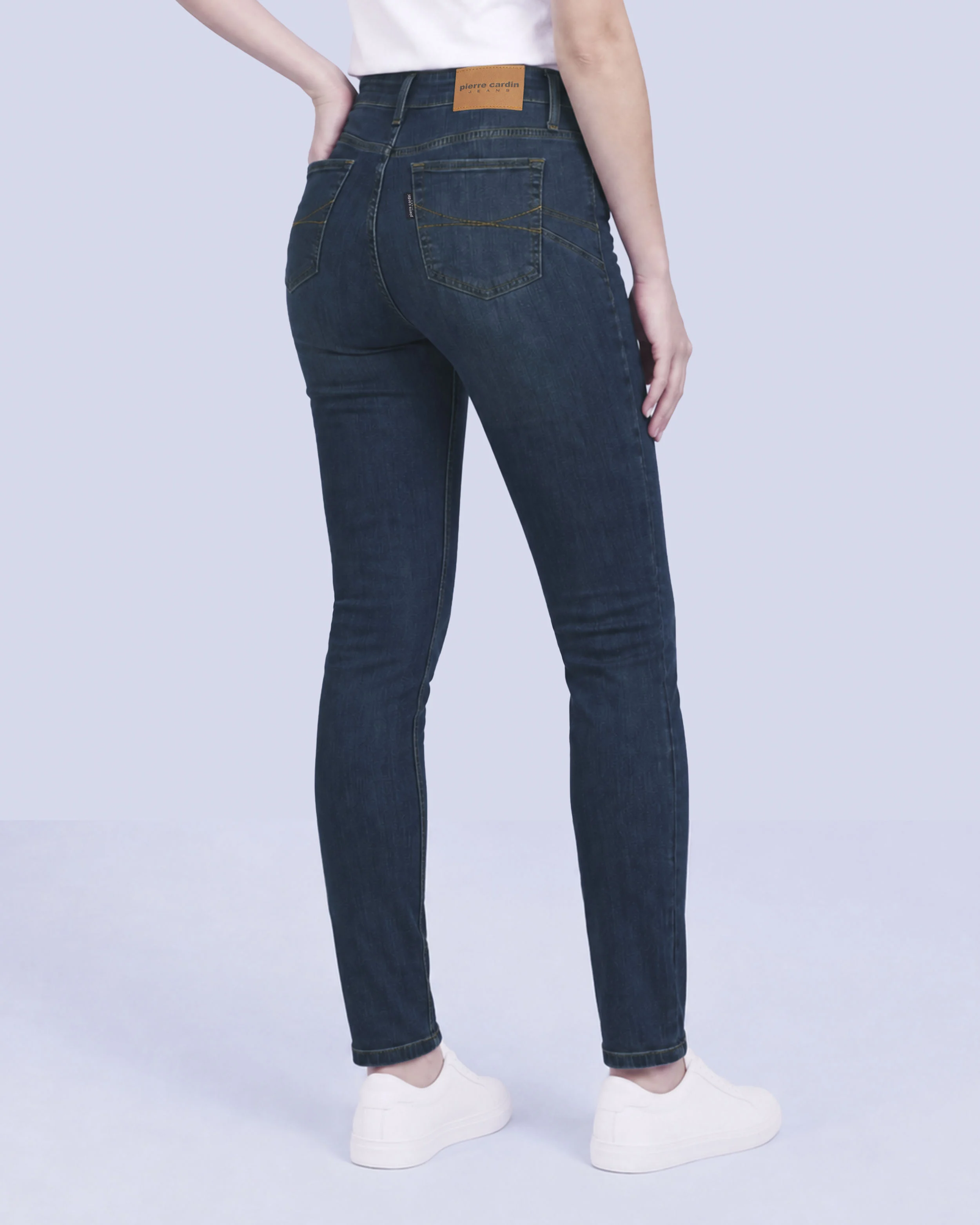 Jeans levanta pompa skinny tiro alto 451 azul oscuro