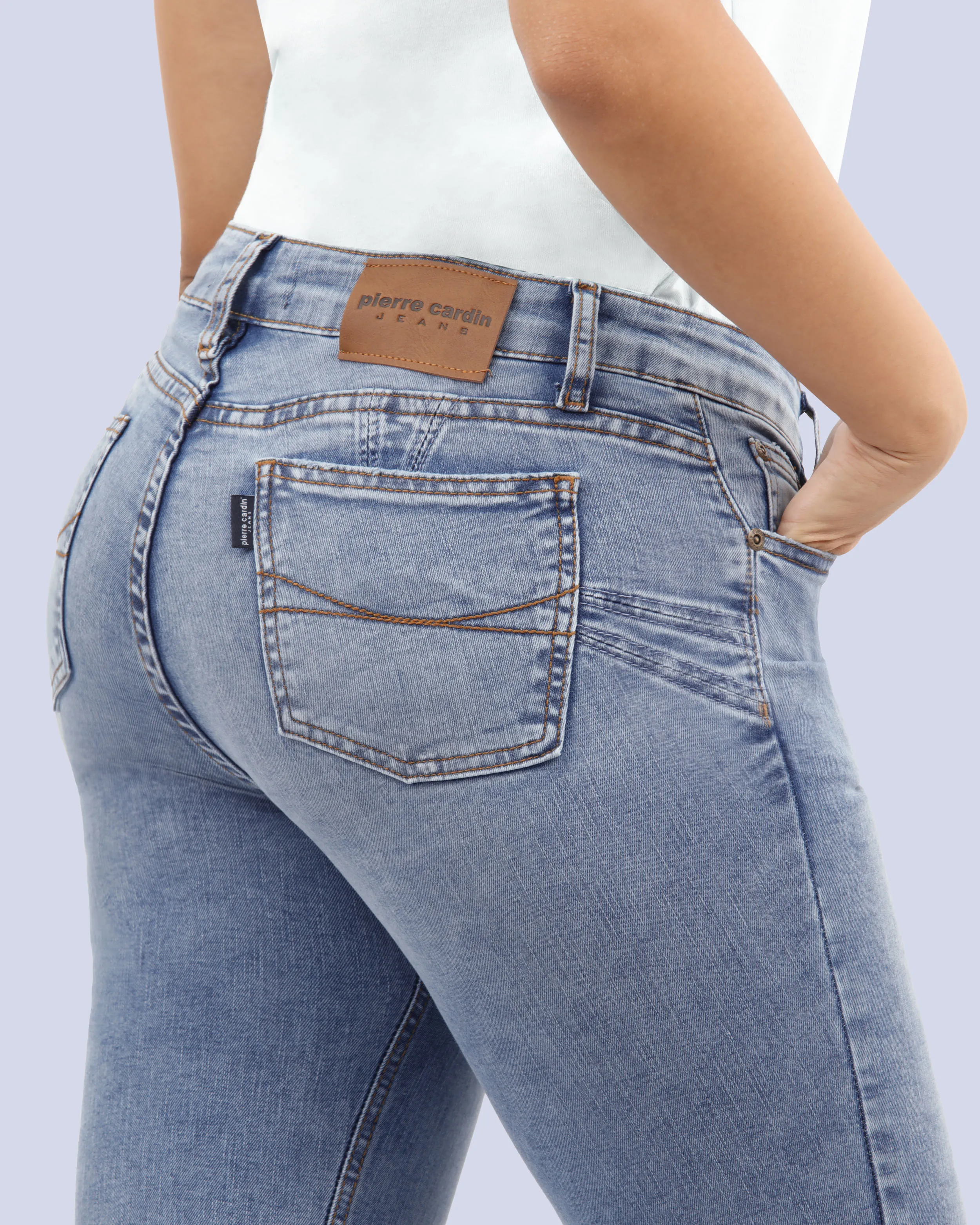 Jeans levanta pompa skinny tiro alto 451 celeste