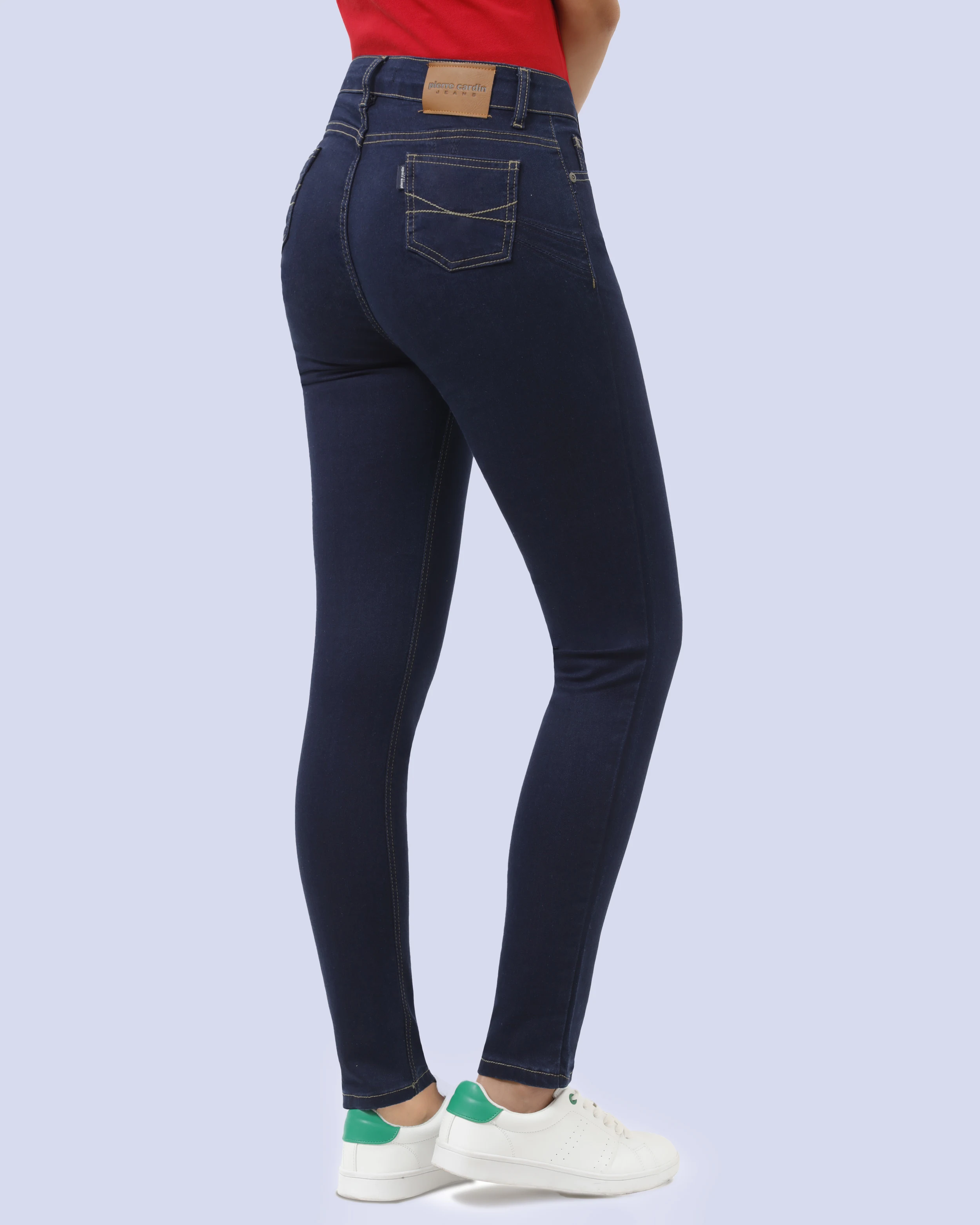 Jeans levanta pompa skinny tiro alto 451 azul básico
