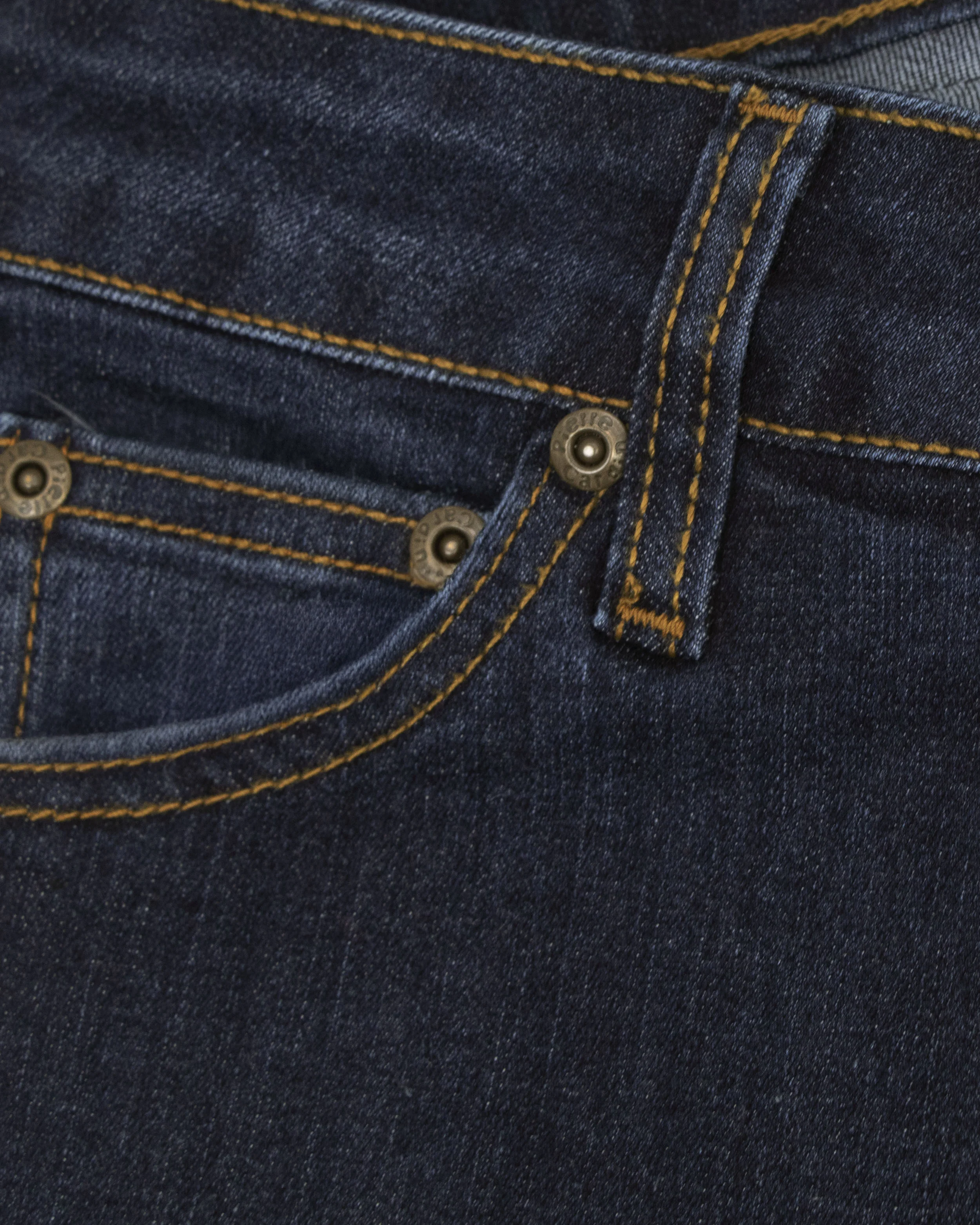 Jeans levanta pompa tiro alto con un botón estilo recto 461 azul oscuro