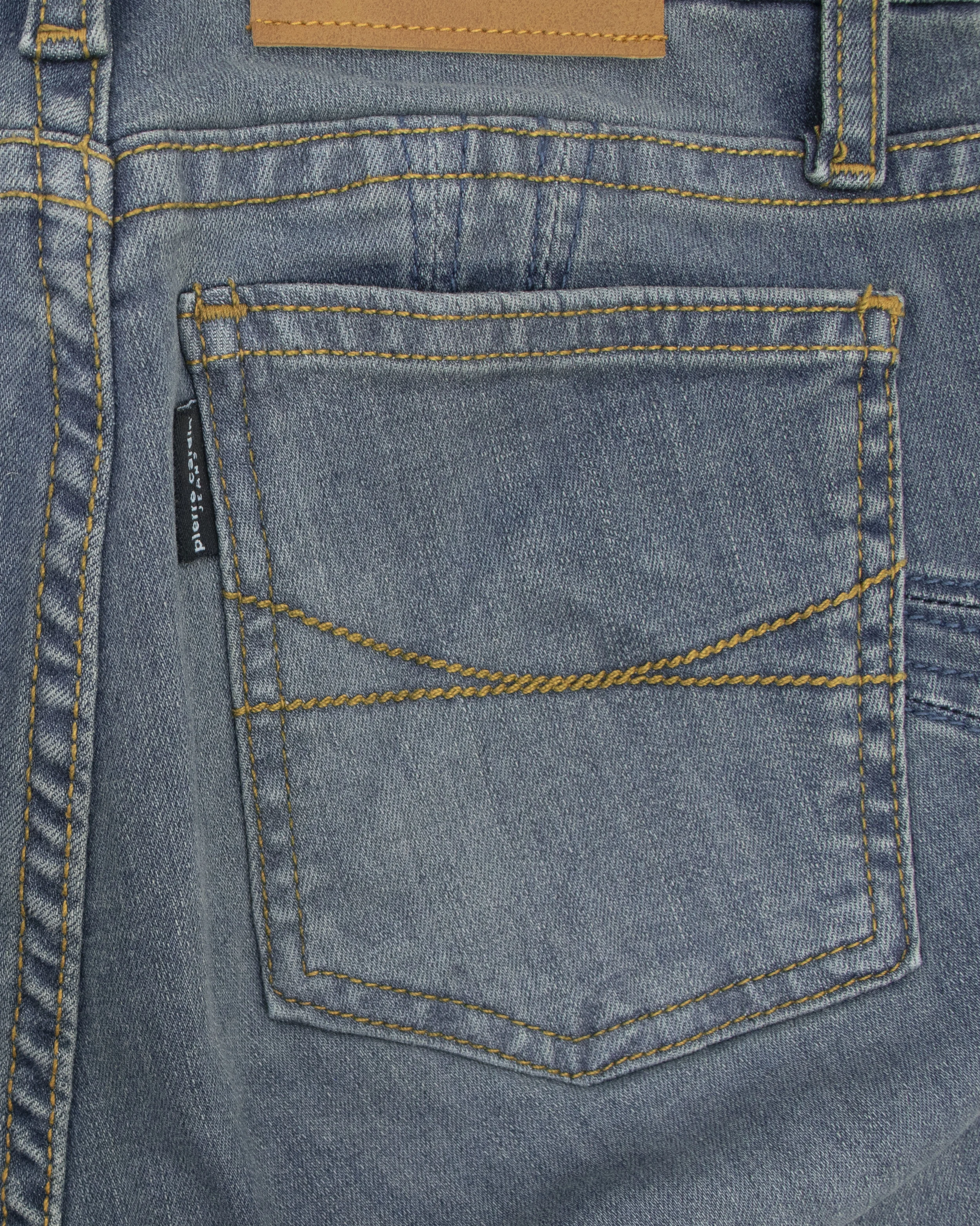 Jeans levanta pompa tiro alto con un botón estilo recto 461 azul claro