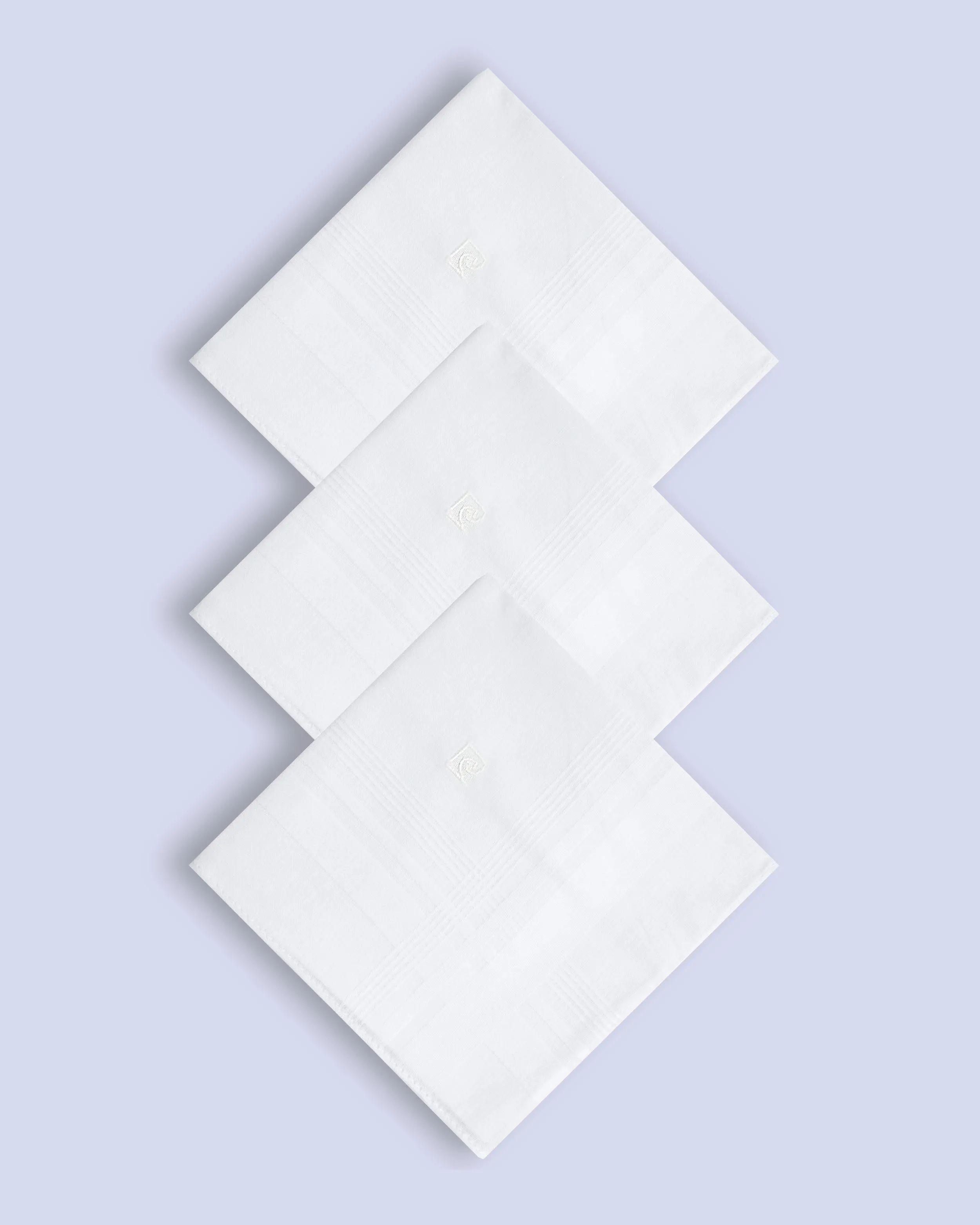 Set de 3 pañuelos blancos