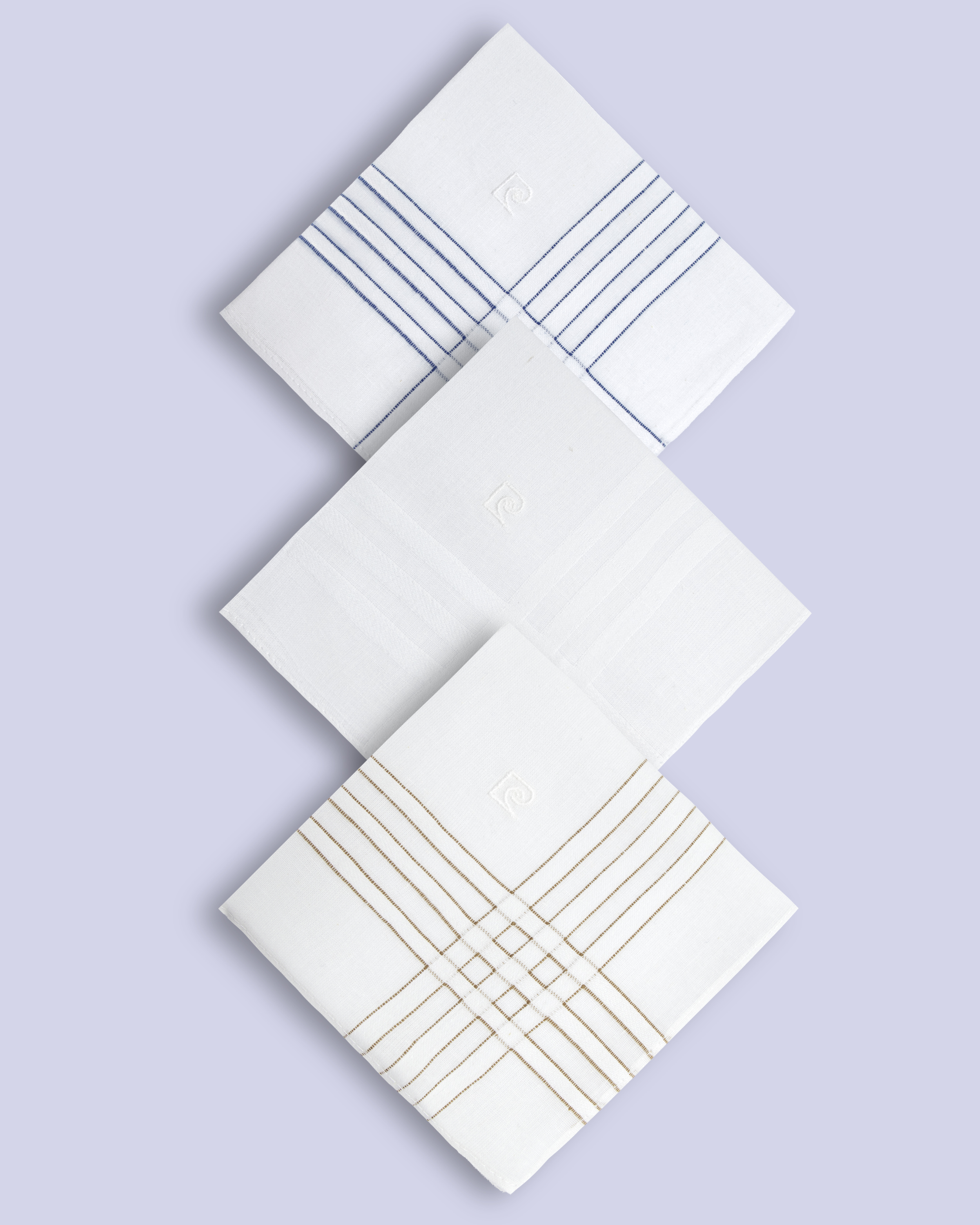 Set de 3 pañuelos blancos