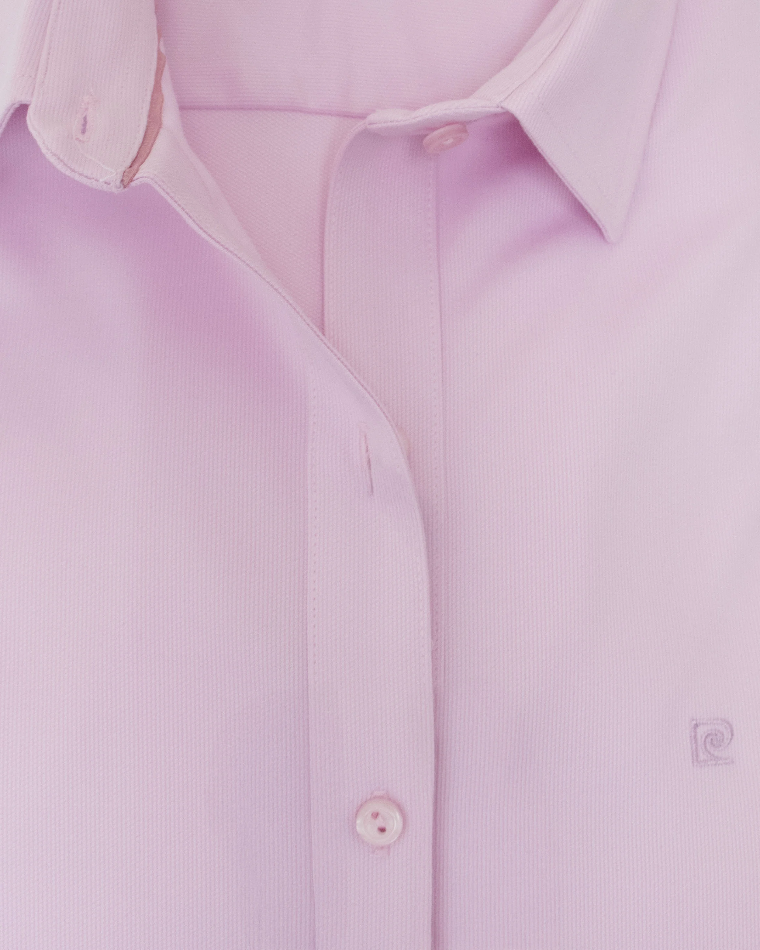 Blusa de vestir slim fit rosada piqué premium bambú stretch