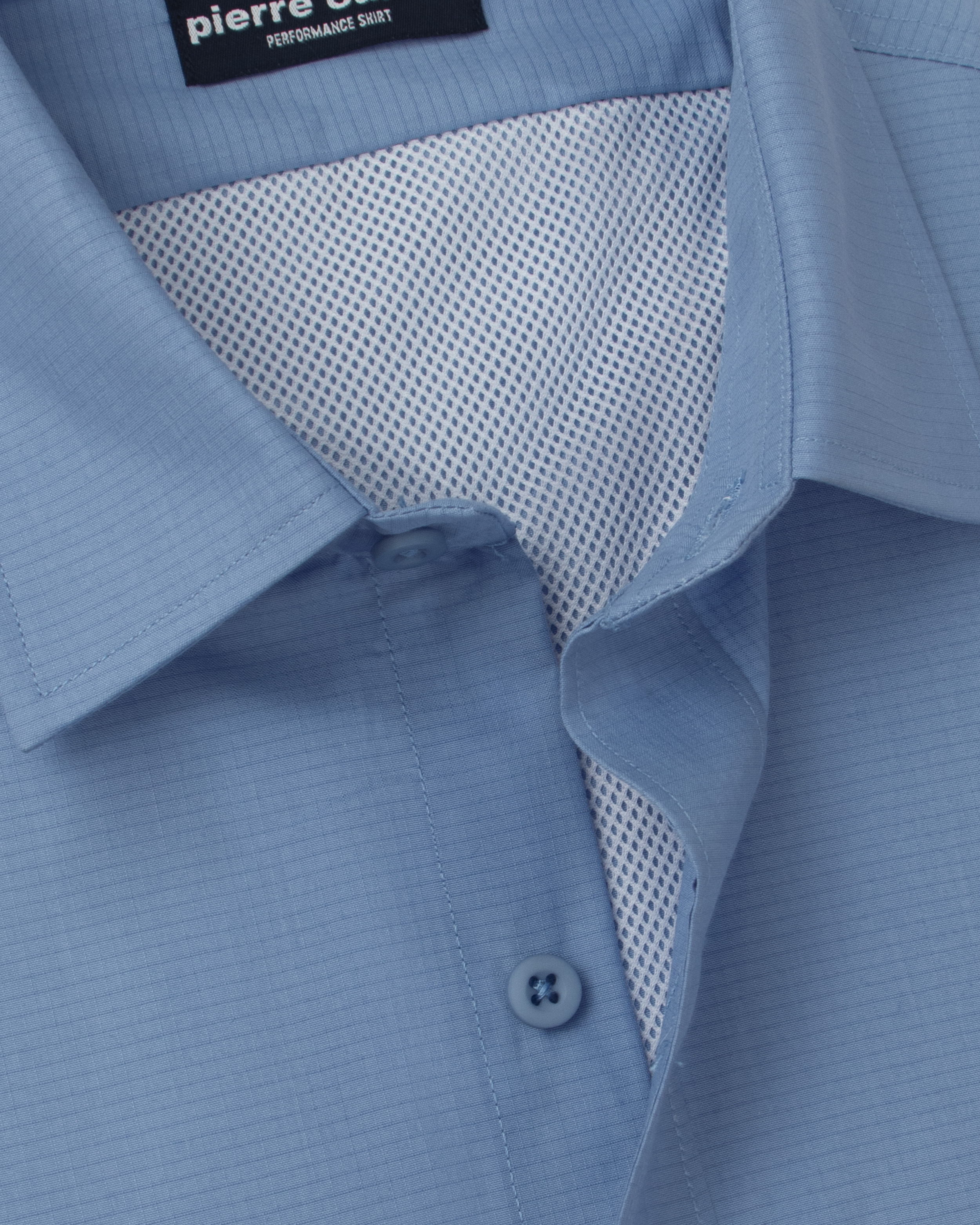 Camisa casual manga corta performance azul