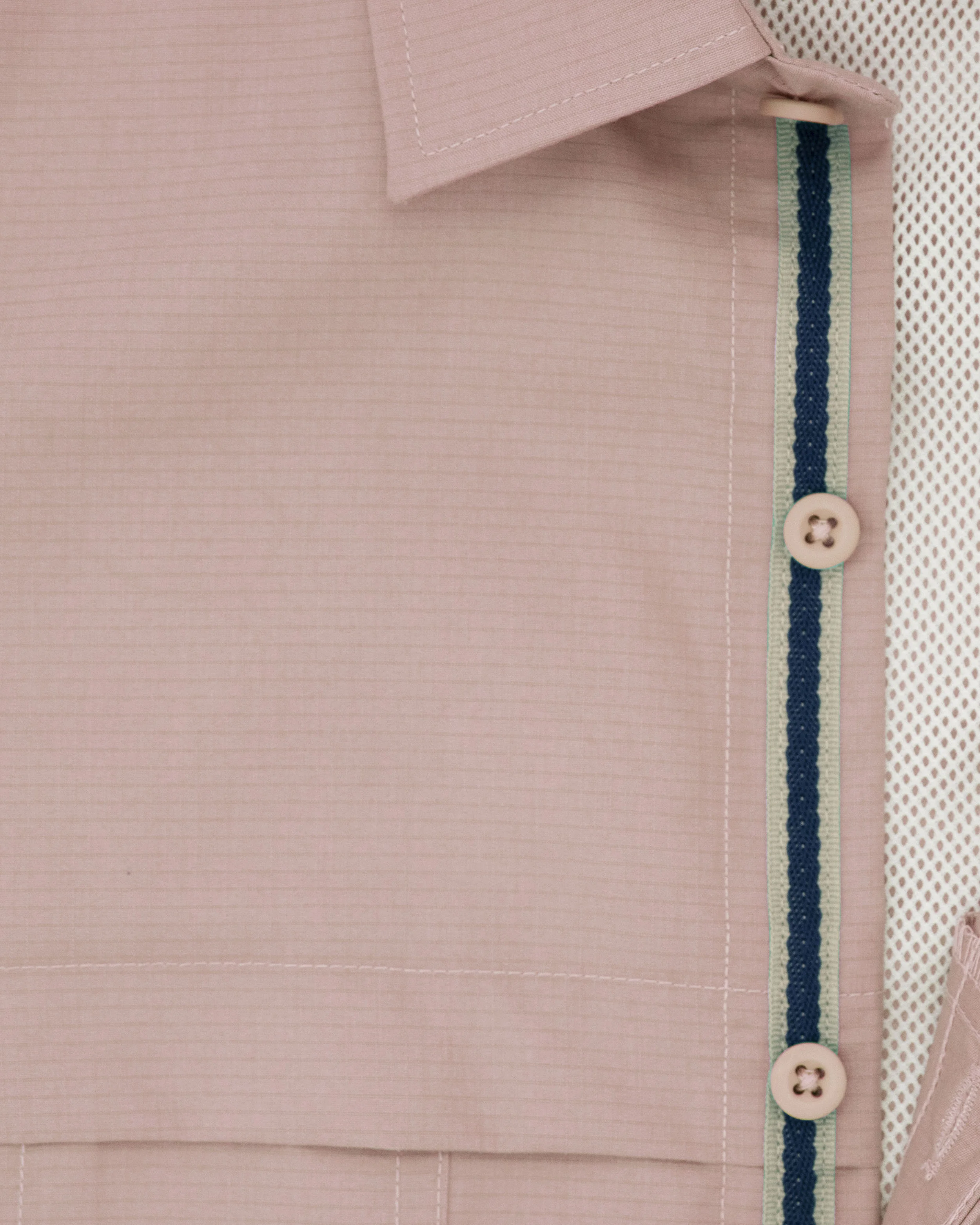 Camisa casual performance manga corta rosada