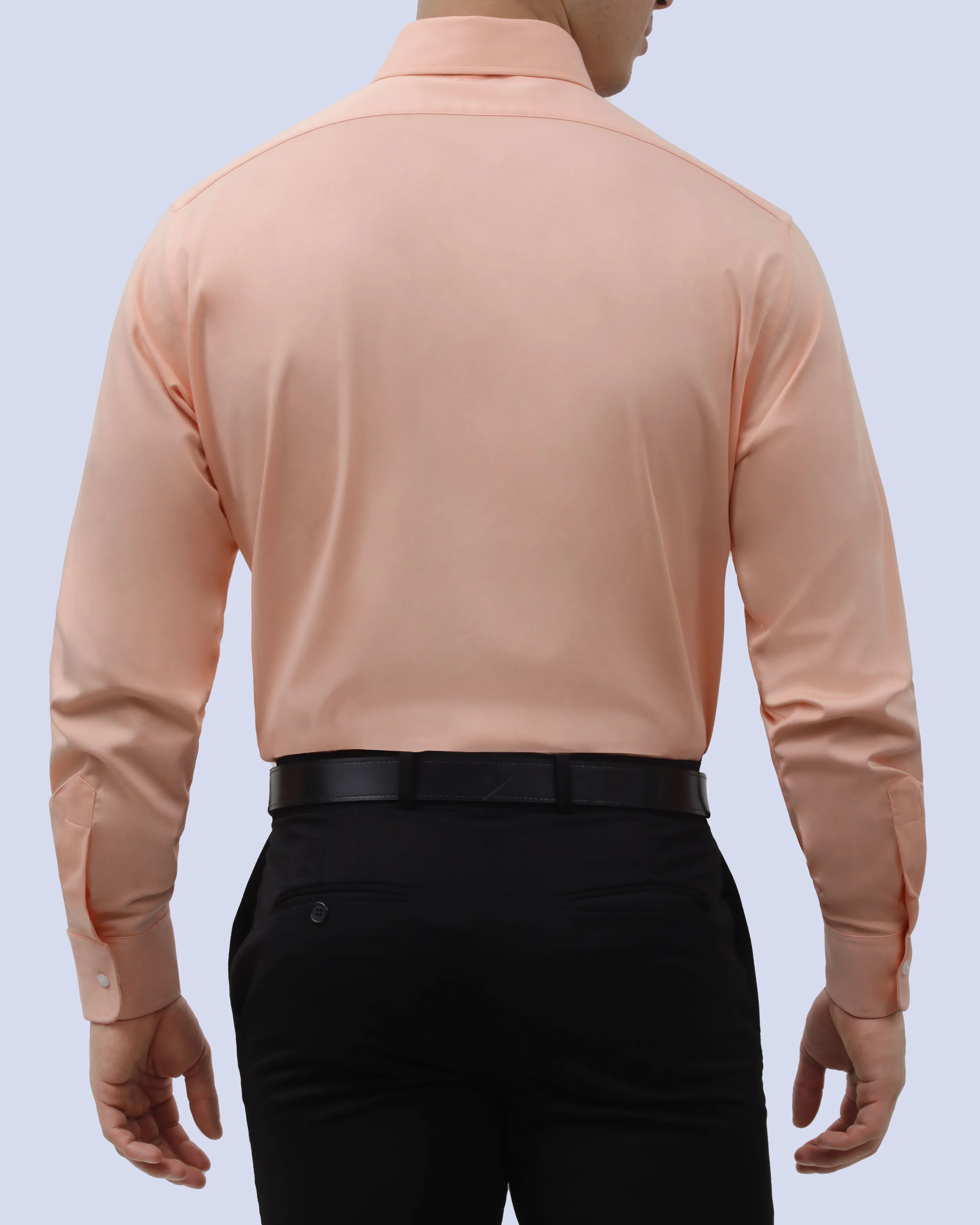 Camisa de vestir slim fit salmón total comfort bambú stretch