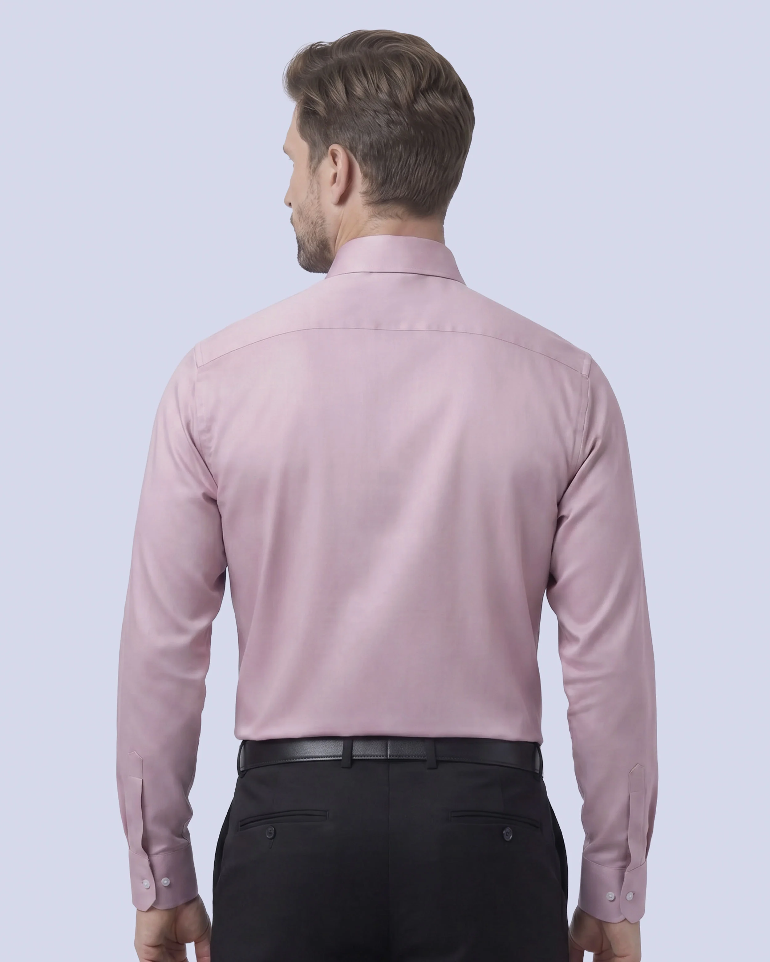 Camisa de vestir slim fit rosado total comfort premium bambú stretch